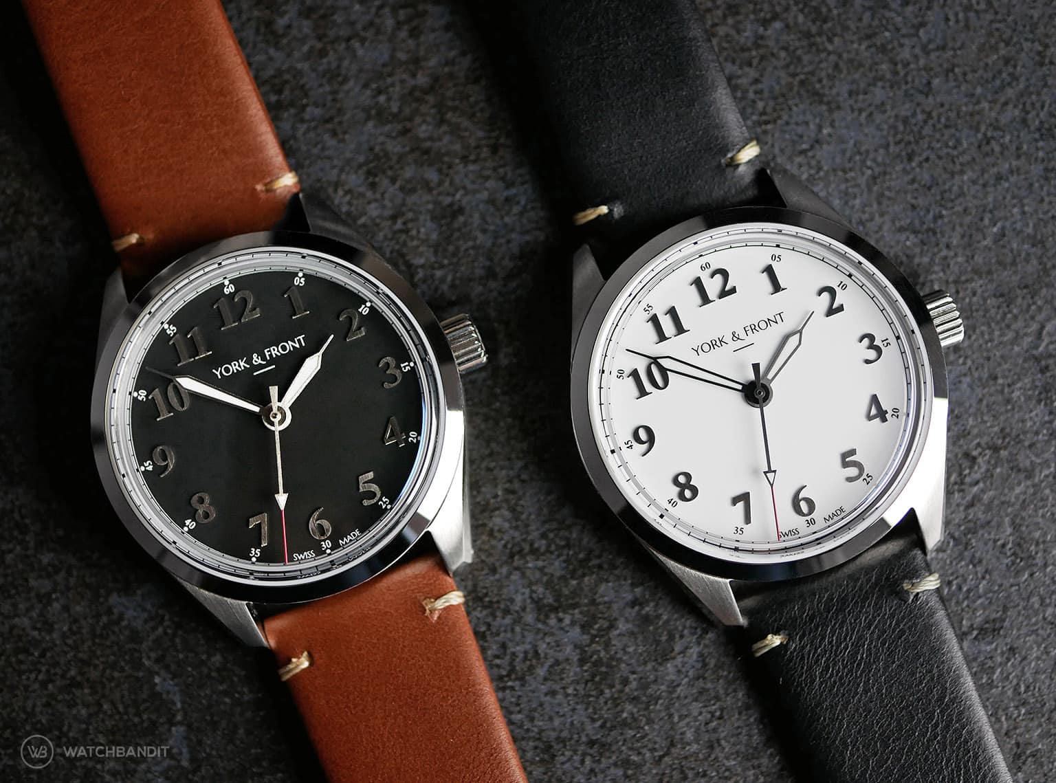 York & Front watches - Burrard - Series 1 - Matte Black - Bright White