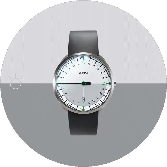 BOTTA one hand 24 hour watch animated function