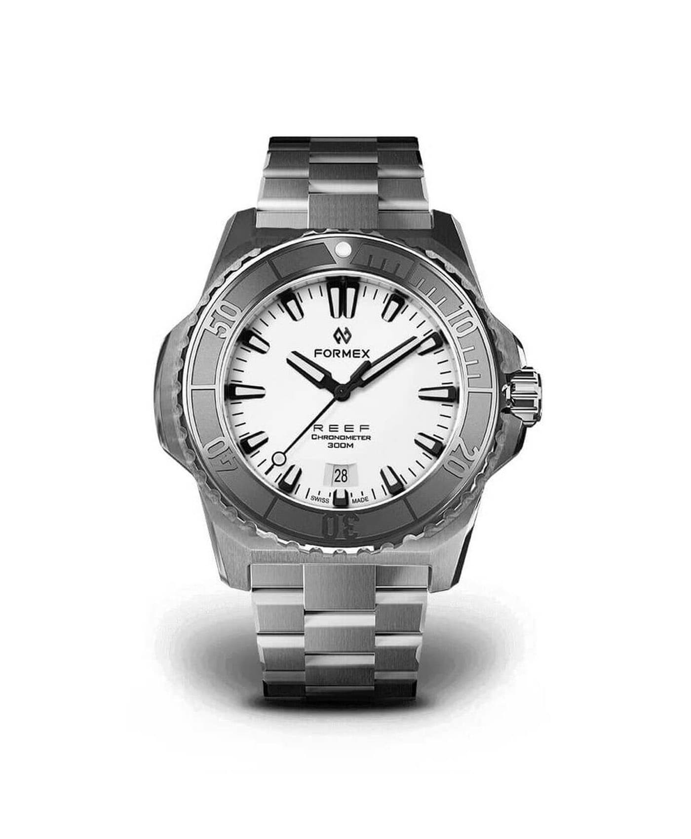 Formex - Reef - Automatic Chronometer COSC 300m - White Dial/Steel Bez