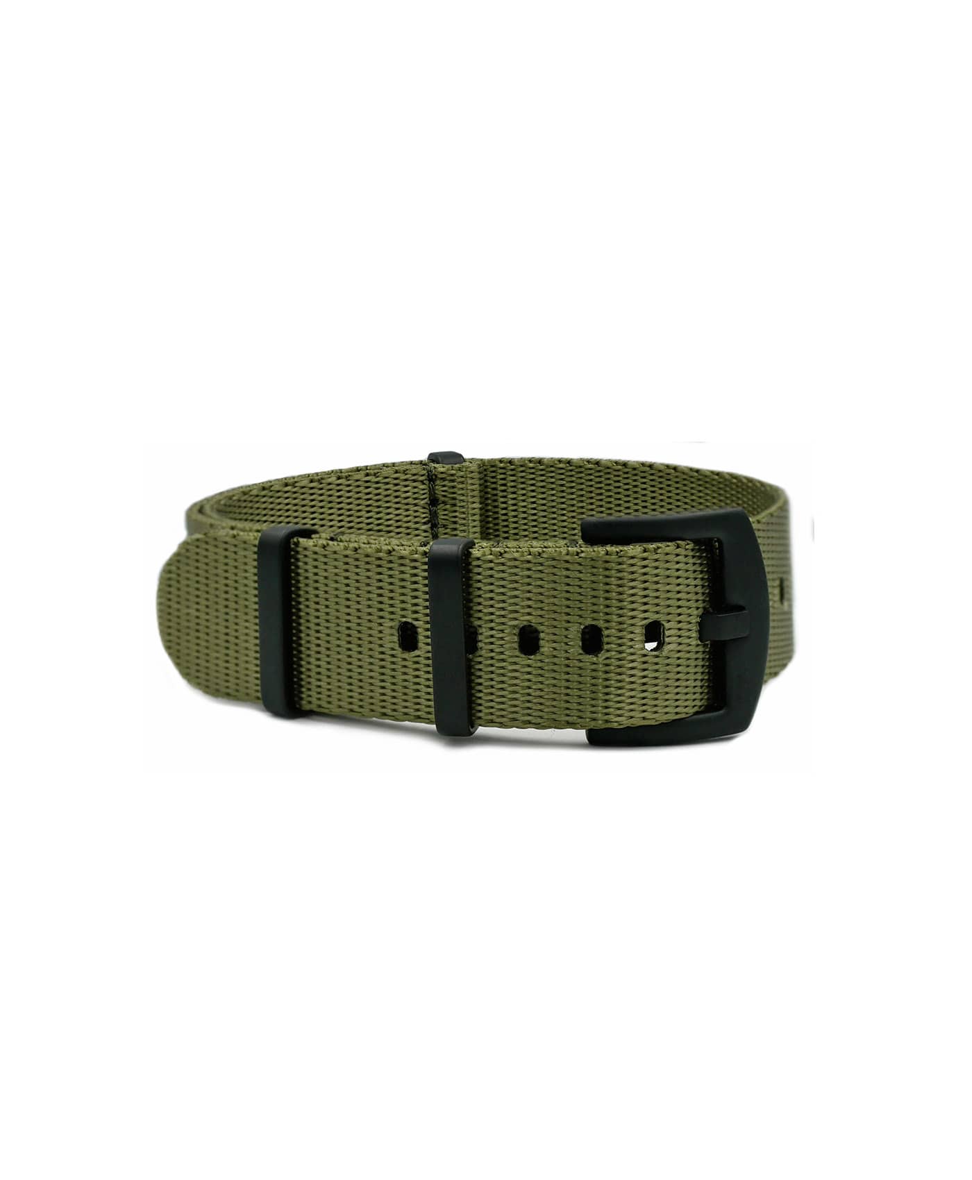 Heavy Duty Nato Strap – Military Green - black pvd-min