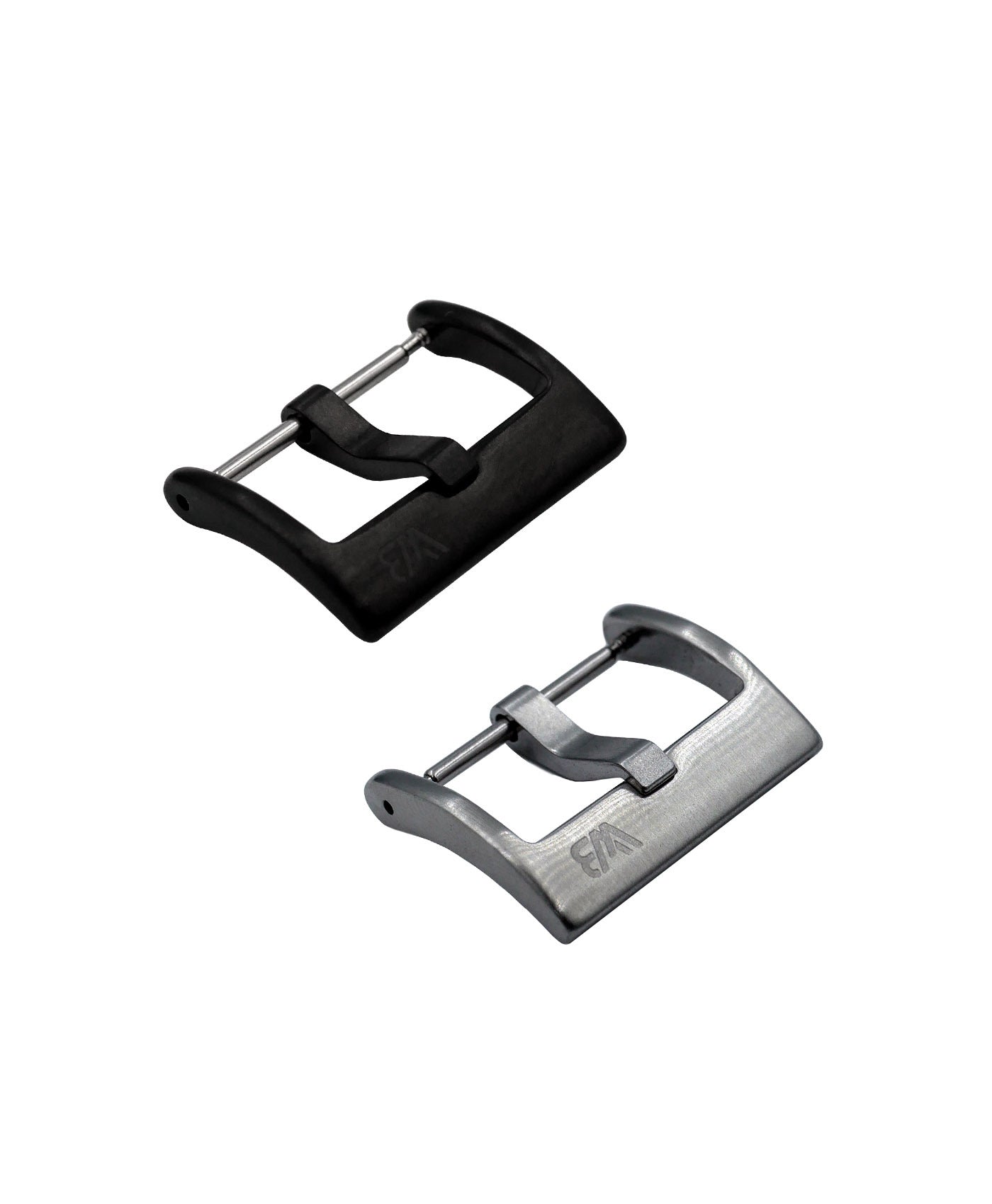 Hybrid Stainless Steel Replacement Watch Buckle - Silver and PVD Black WB Original-min