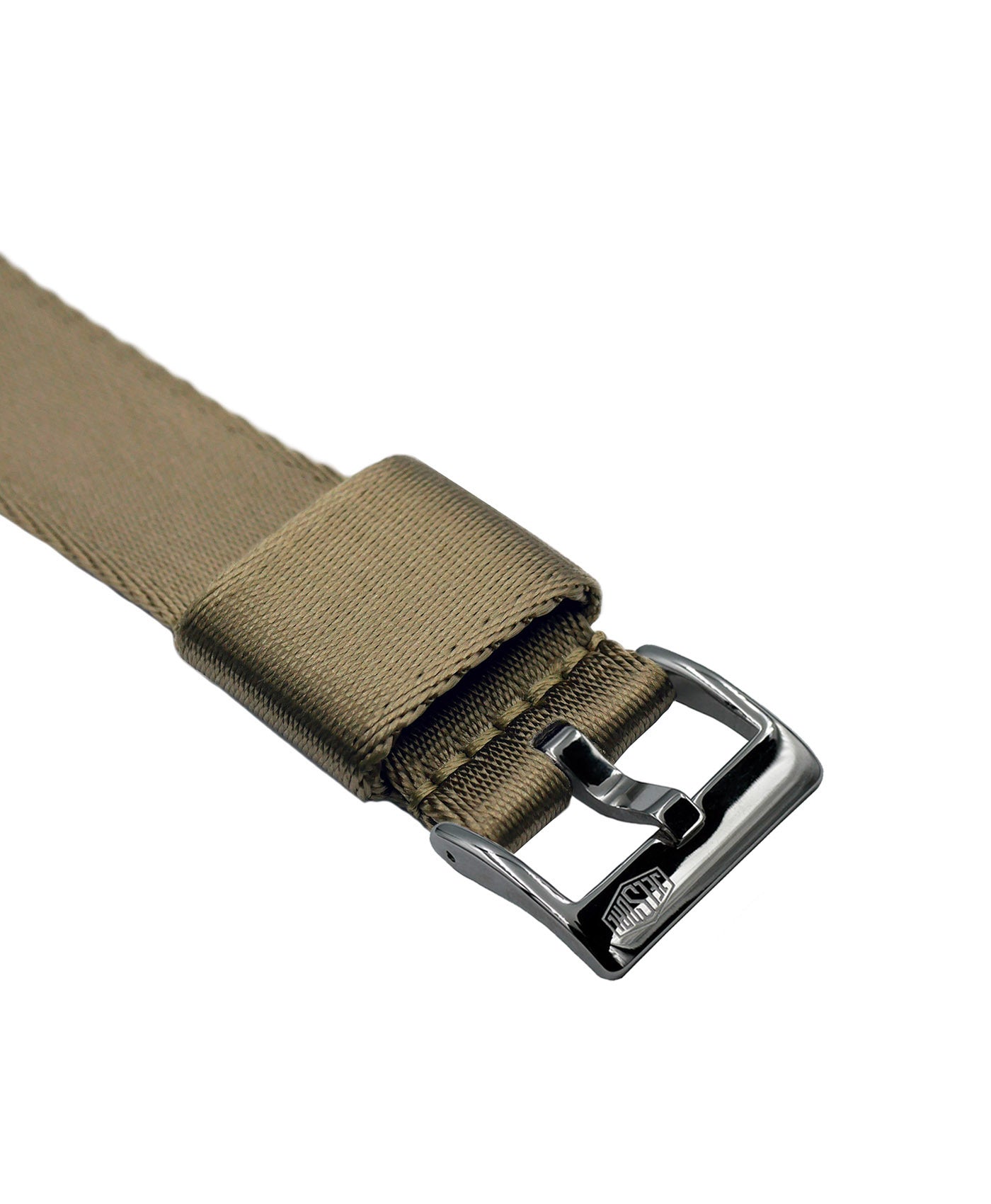 Jelsdal - Vintage Military Single Pass Nato Strap -Khaki-polished buckle