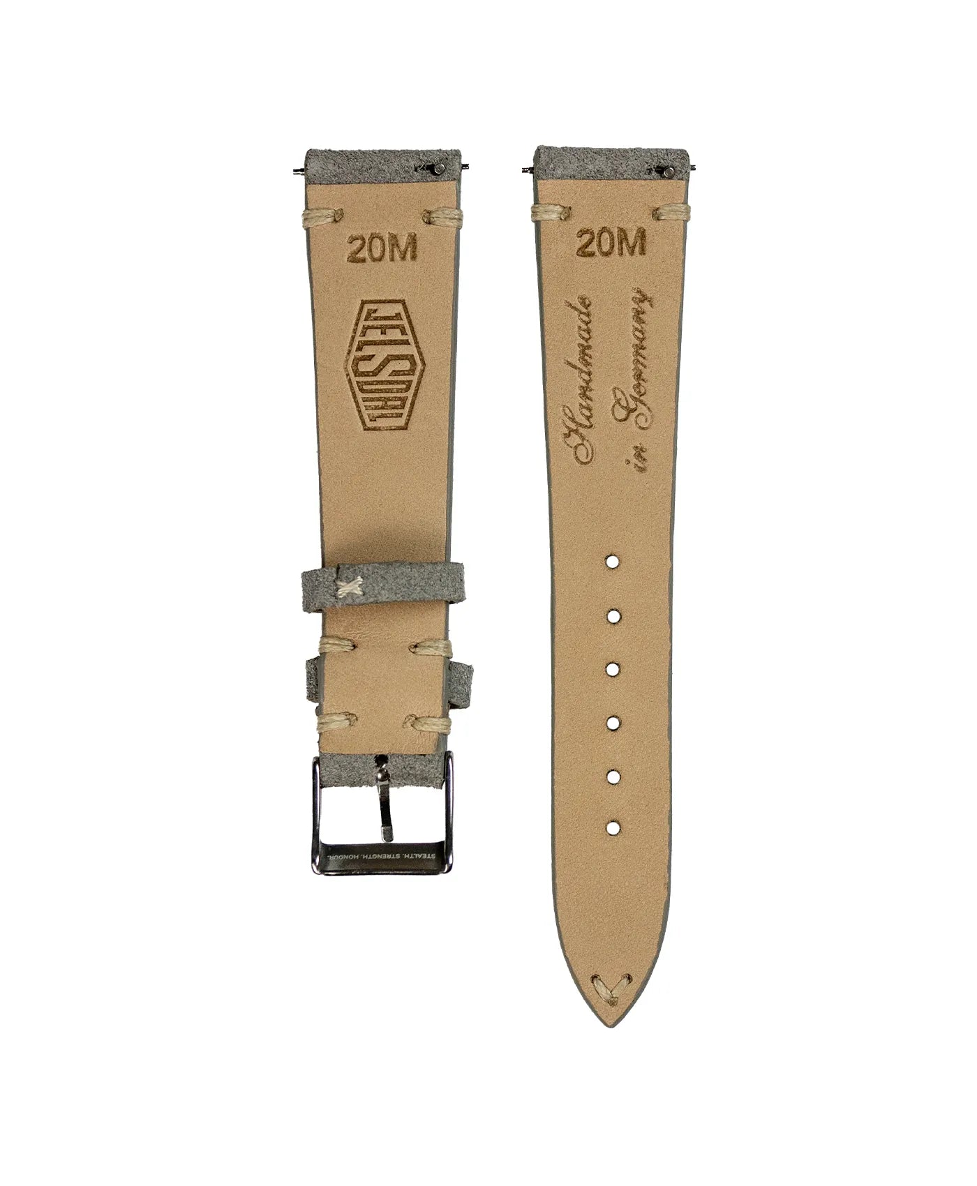 Jelsdal - Vintage Suede Watch Strap - Grey