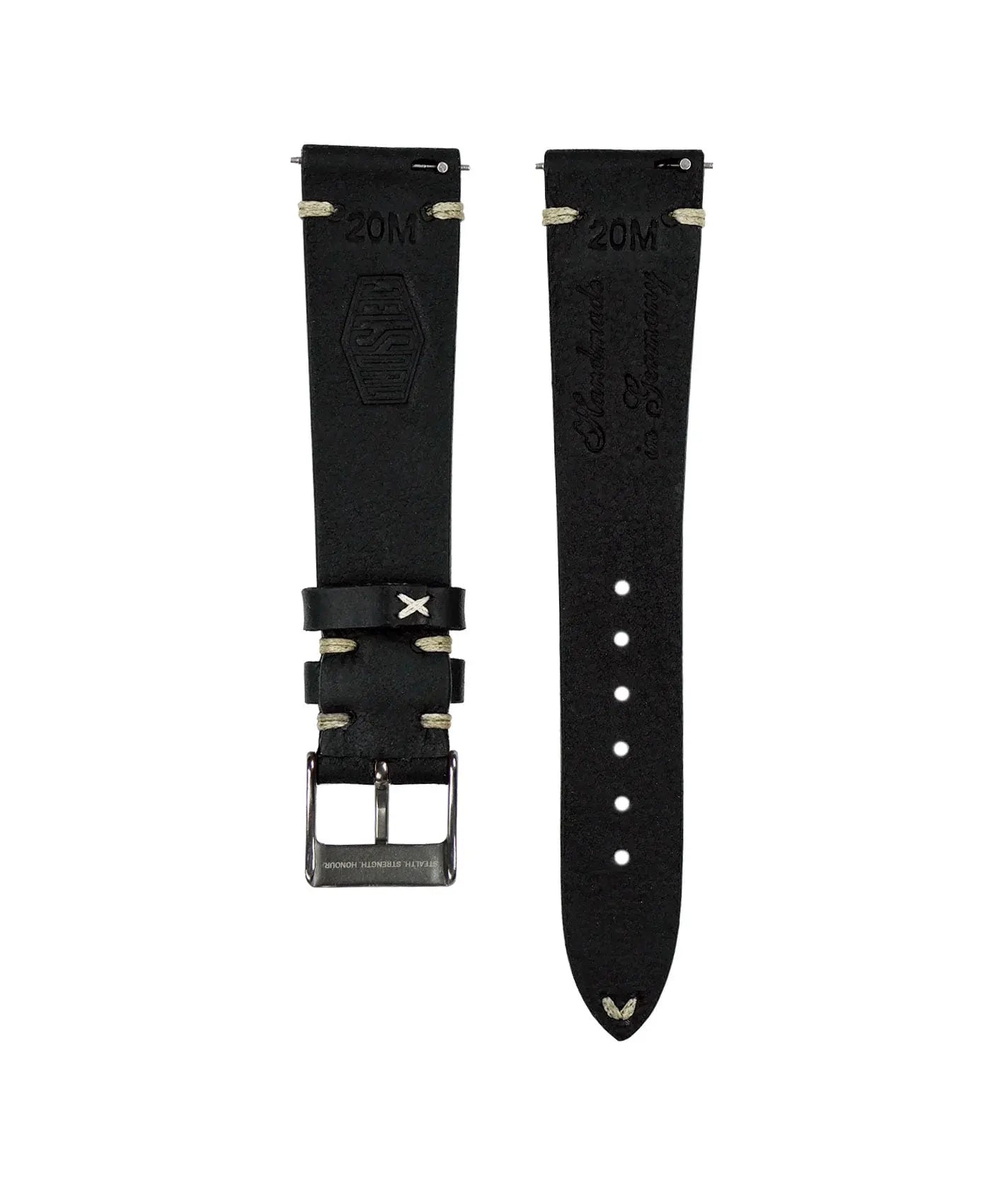 Jelsdal - Vintage Leather Watch Strap - Black