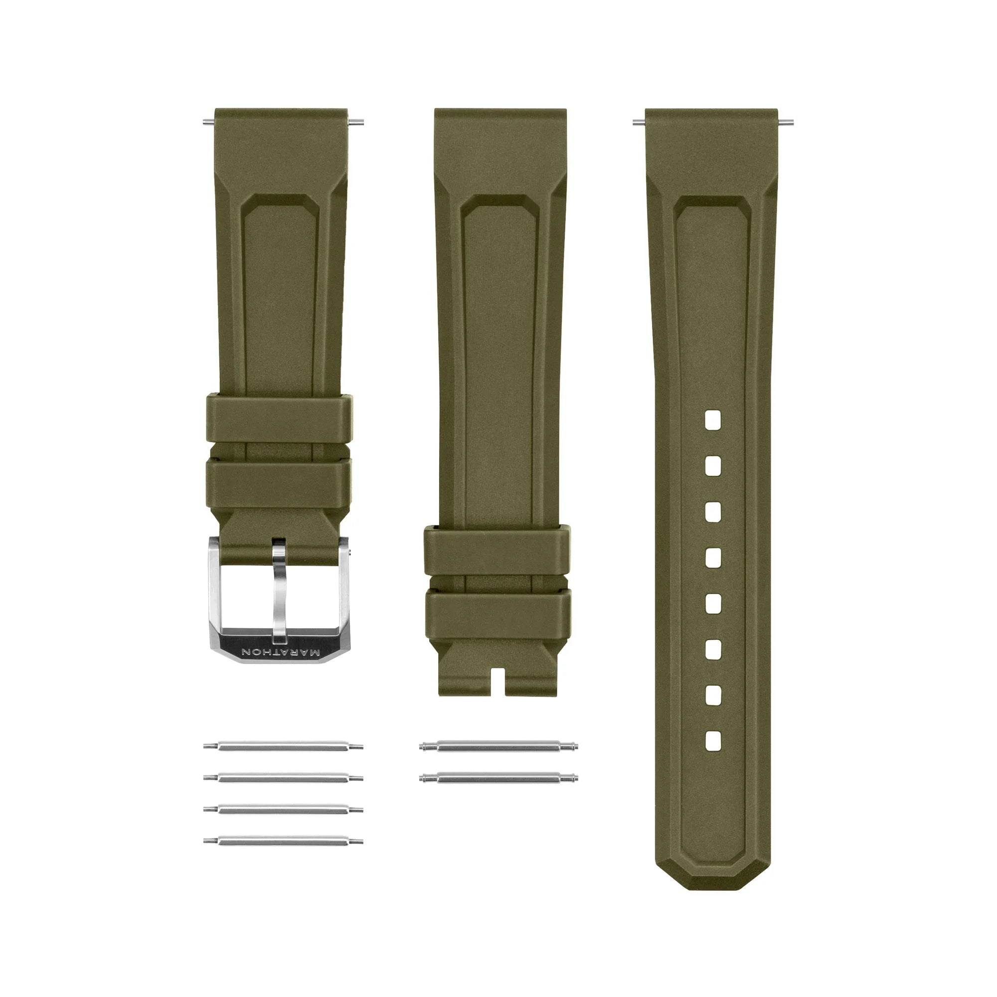 Marathon - 3-Piece Rubber Strap Kit - OD Green
