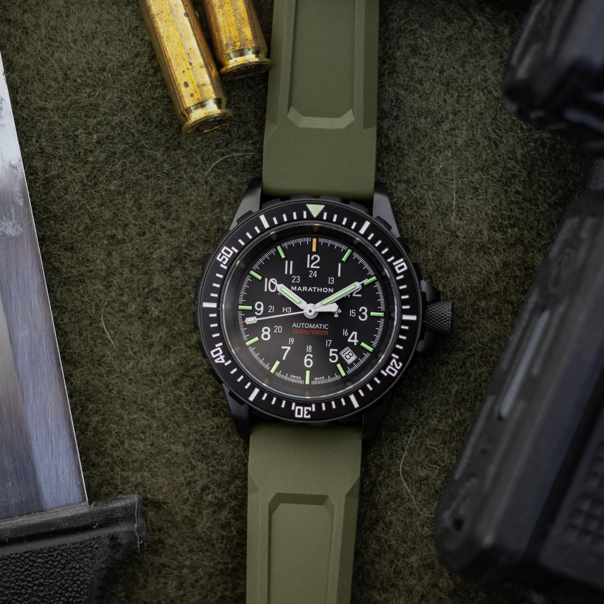 Marathon - 3-Piece Rubber Strap Kit - OD Green