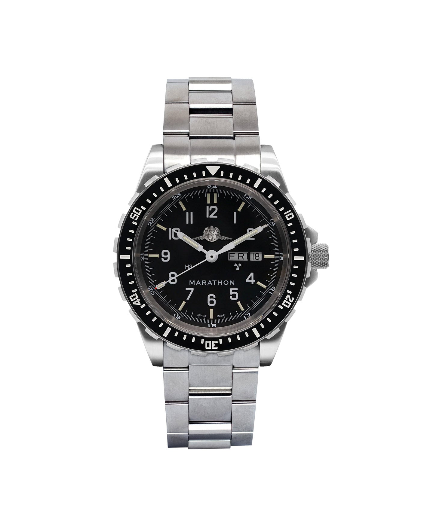 YA−MAN IB-41B Marathon - 46mm Official IDF YAMAM™ Jumbo Day/Date Automatic (JDD) Wit