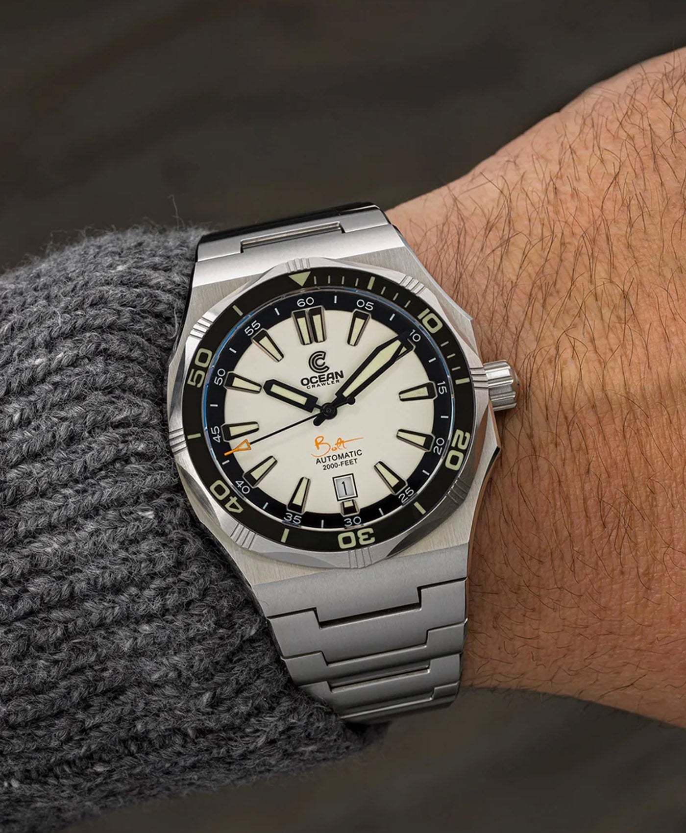 Ocean Crawler Bolt - Full Lume - wrist shot