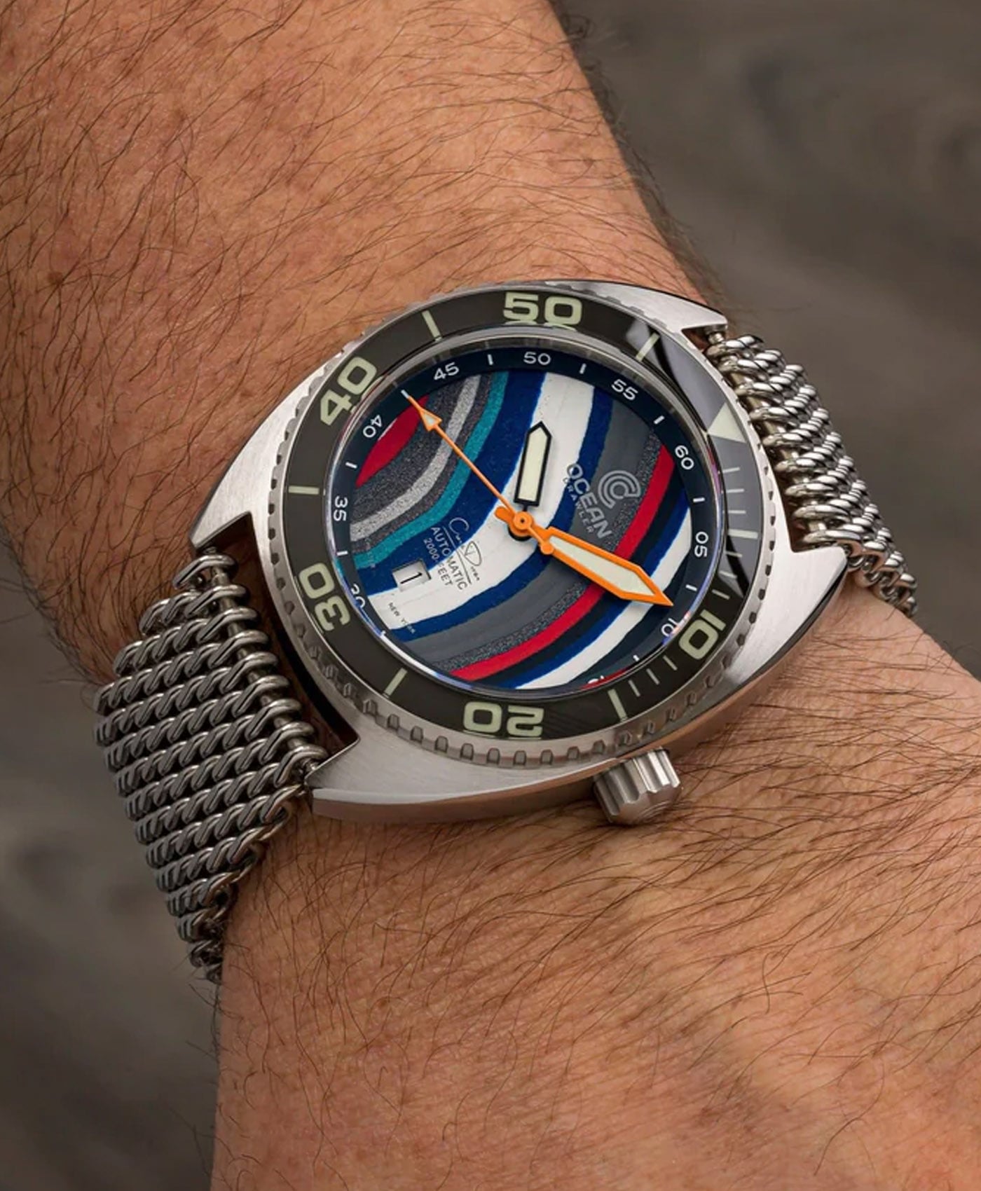 Ocean Crawler - Core Diver - Fordite - Type A-wrist shot-min