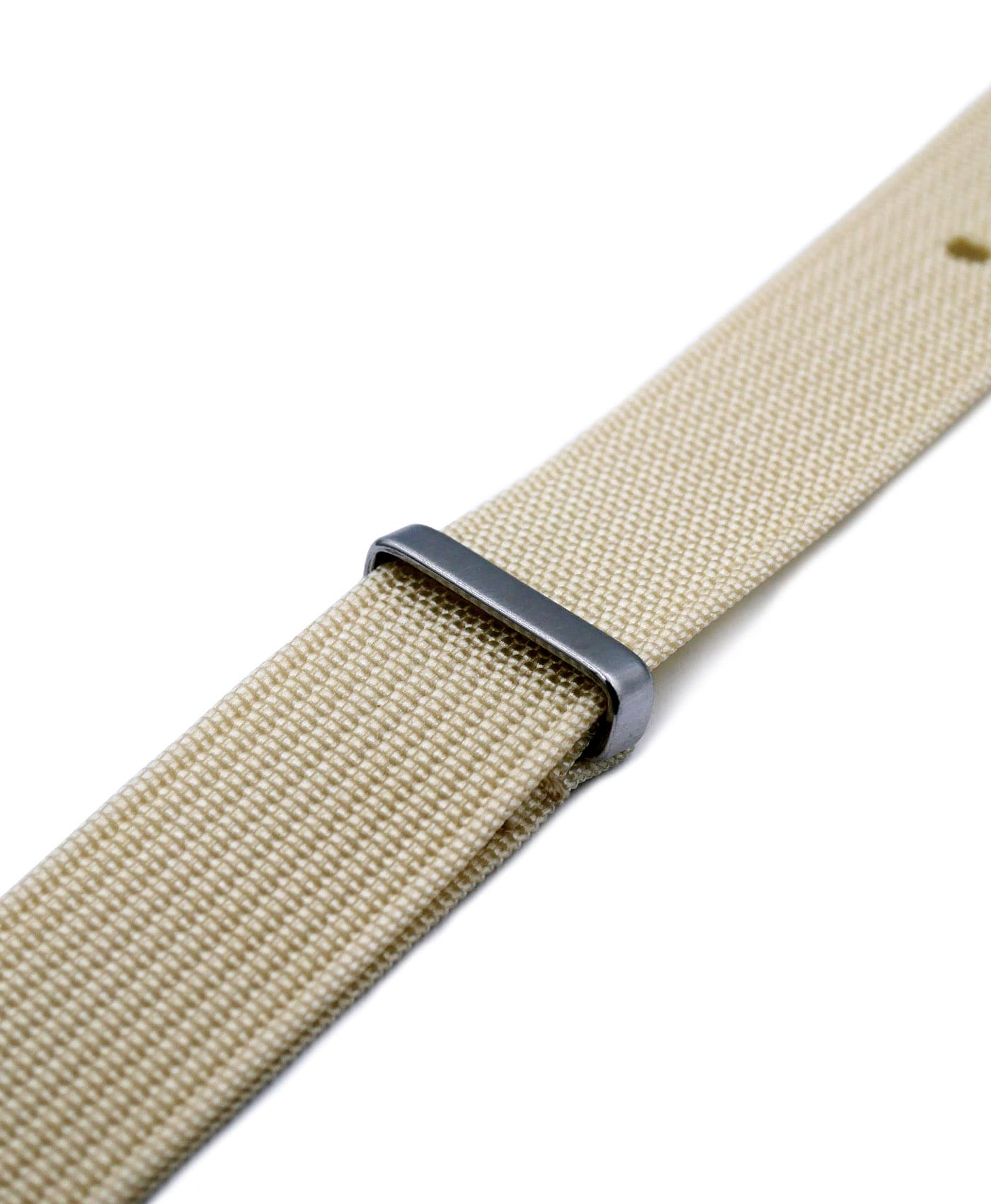 Ribbed Nato Strap - Beige- side-min