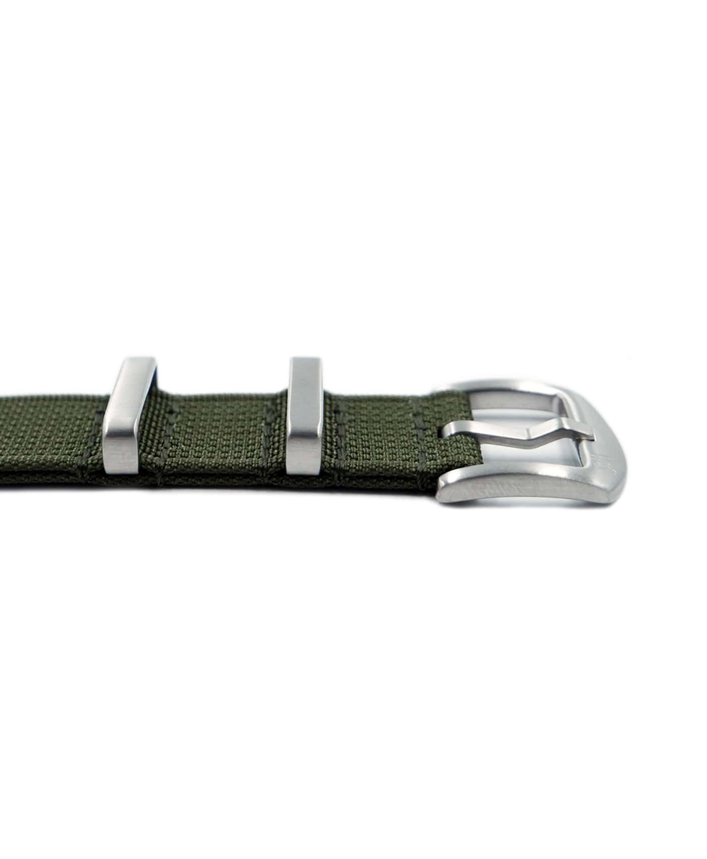 Ripped Nato Strap - Green - Buckle-min