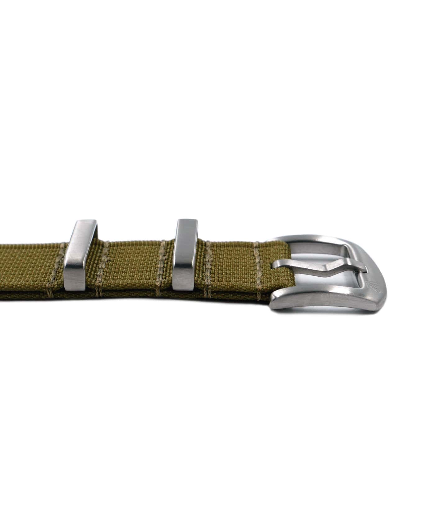 Ripped Nato Strap - Khaki - Buckle-min