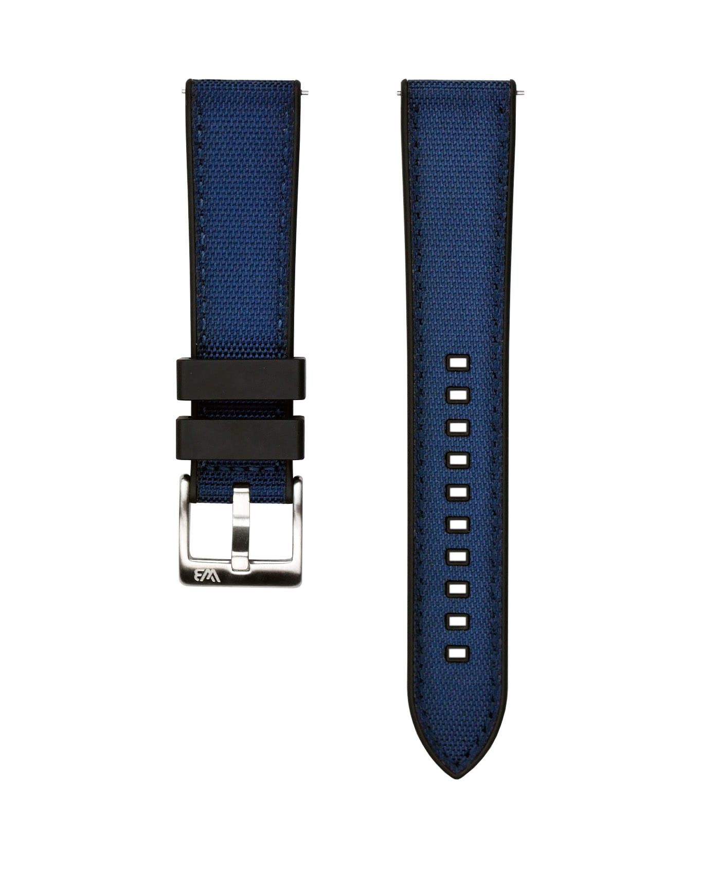 Hybrid Sailcloth/Rubber Watch Strap - Blue | WB Original