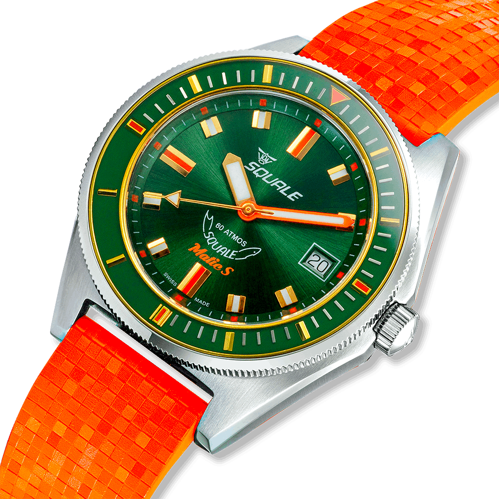 Squale - Matic S - Green Two Tone - Mosaic Rubber - MATICGGRGR.MROR