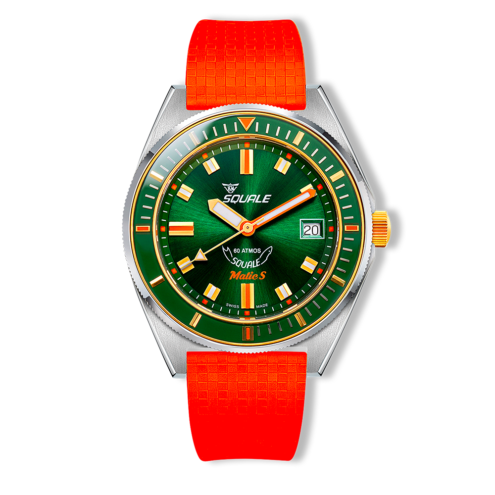 Squale - Matic S - Green Two Tone - Mosaic Rubber - MATICGGRGR.MROR