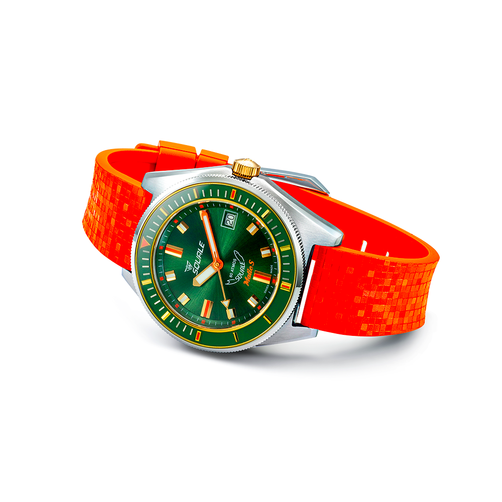 Squale - Matic S - Green Two Tone - Mosaic Rubber - MATICGGRGR.MROR
