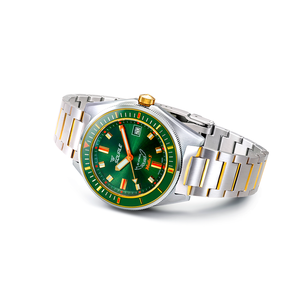 Squale - Matic S - Green Two Tone - Steel Bracelet - MATICGGRGR.SSBI