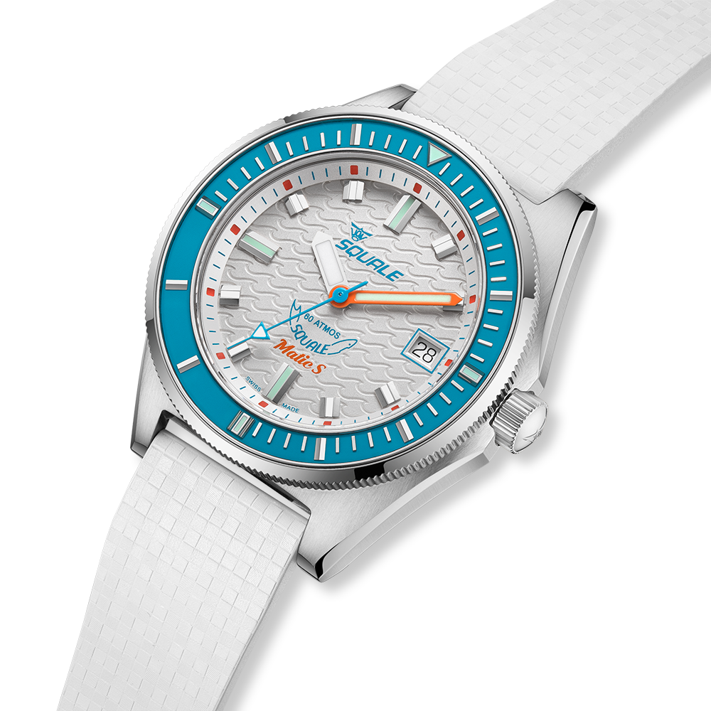 Squale - Matic S White Mosaic Rubber - REFMATICLBWT.MRWT
