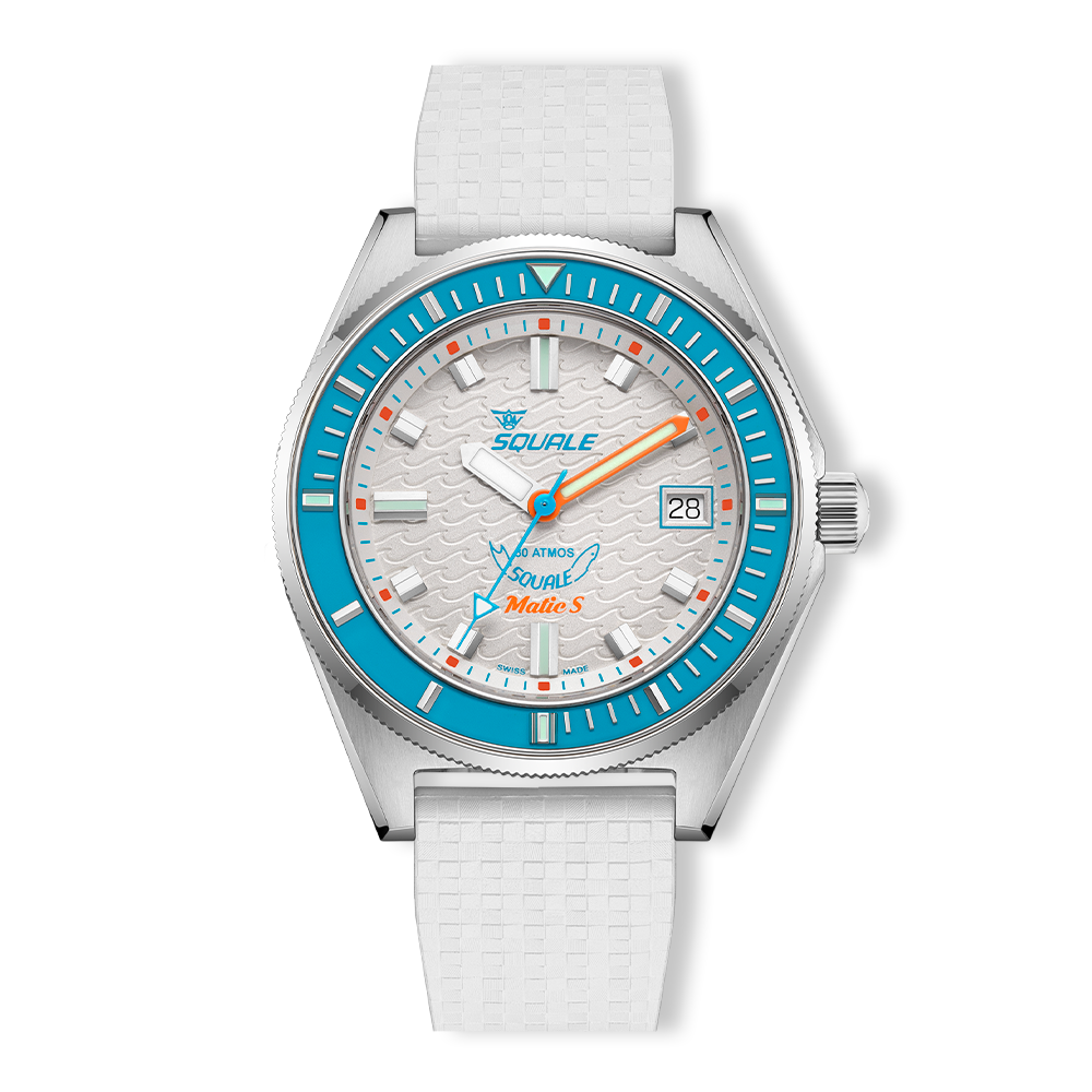 Squale - Matic S White Mosaic Rubber - REFMATICLBWT.MRWT
