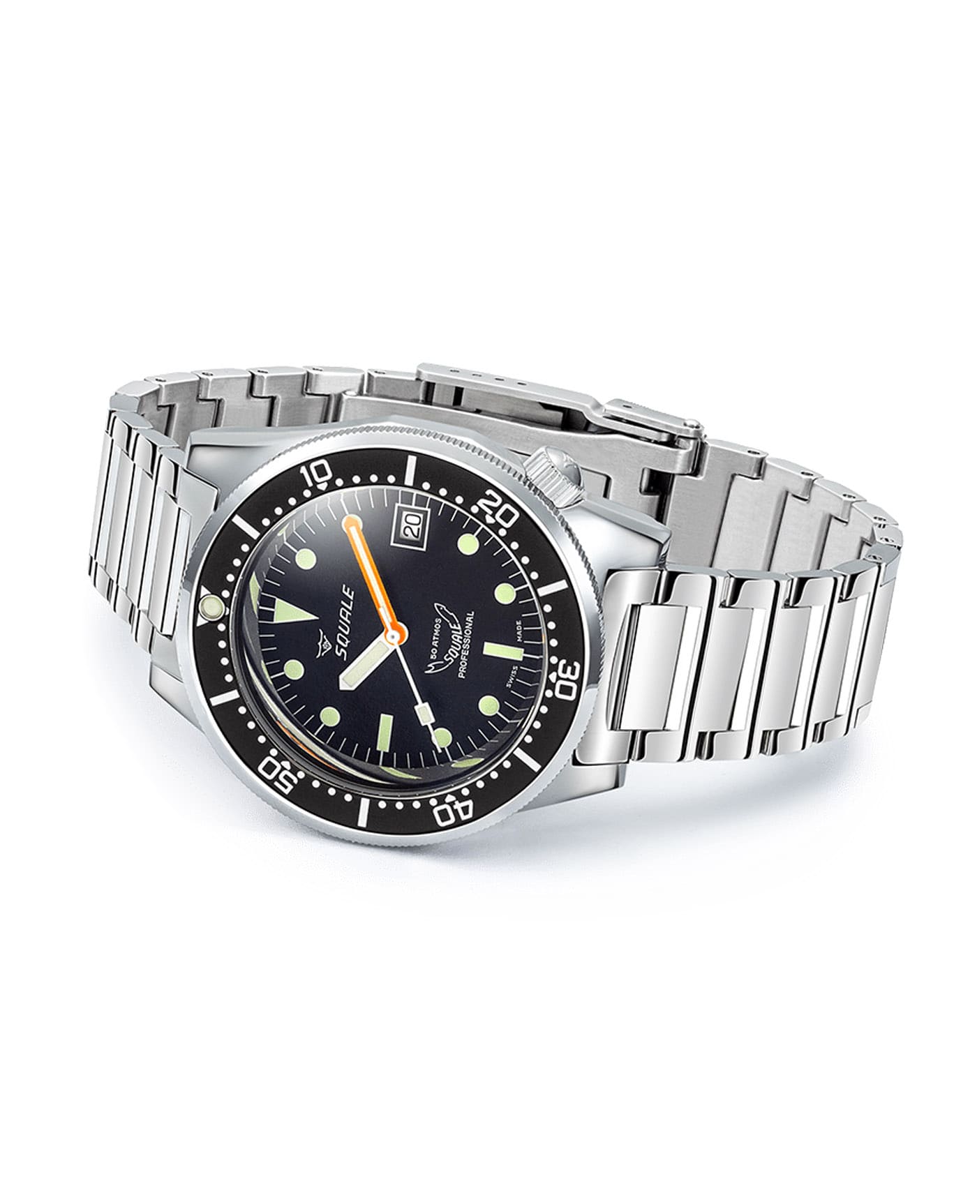 Squale - 1521 Black Classic - Polished - Bracelet - 1521CL.SQ20L - 2-min