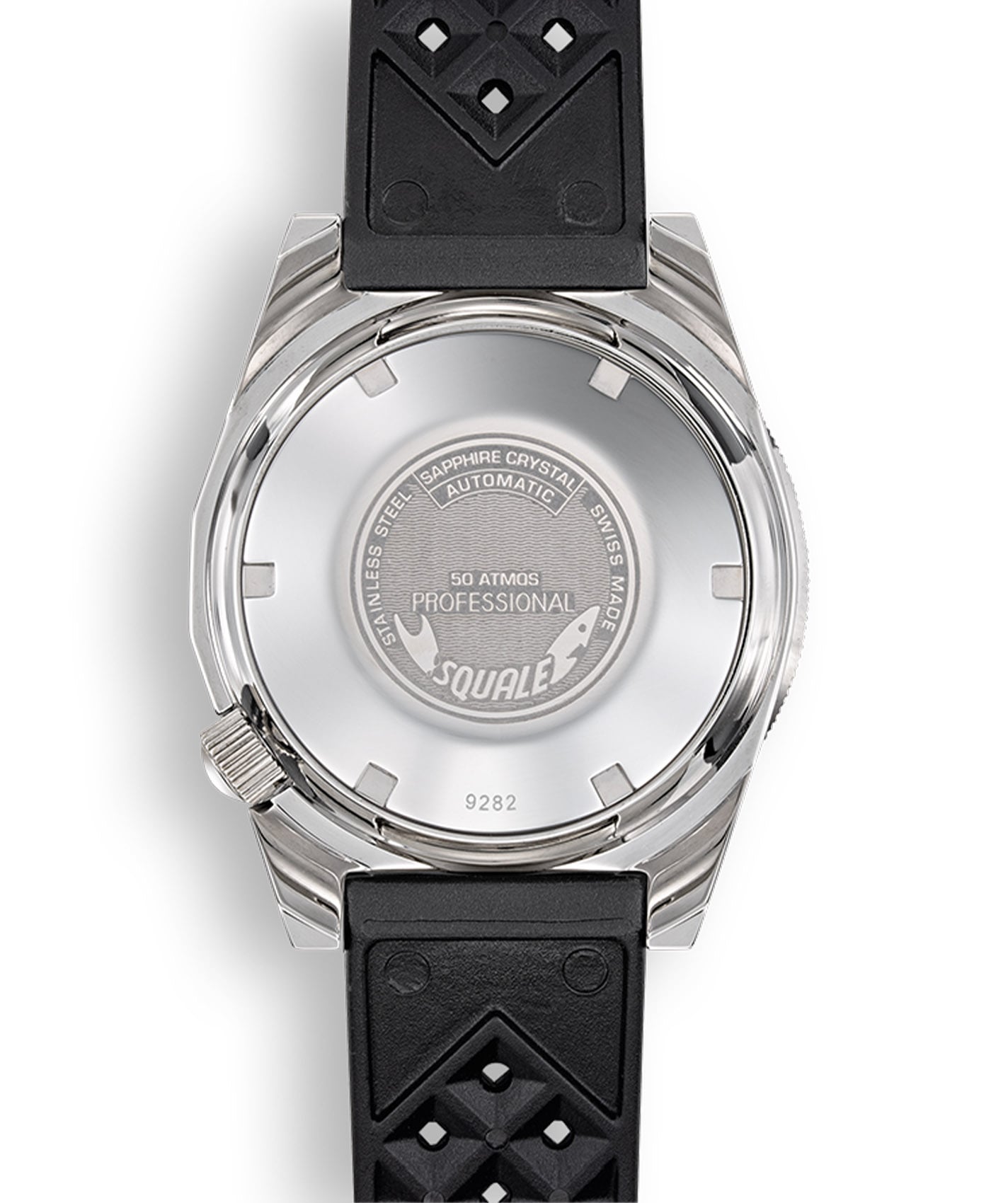 Squale - 1521 Black Militaire - Polished - Rubber - 1521MIL.HT-case back-min