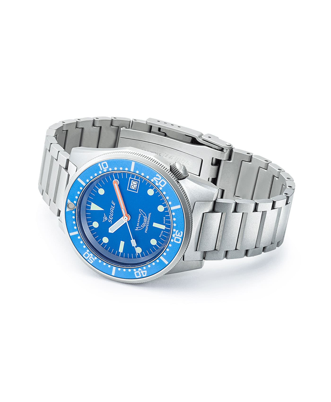 Squale - 1521 Blue - Blasted - Bracelet - 1521BLUEBL.SQ20S - 2-min