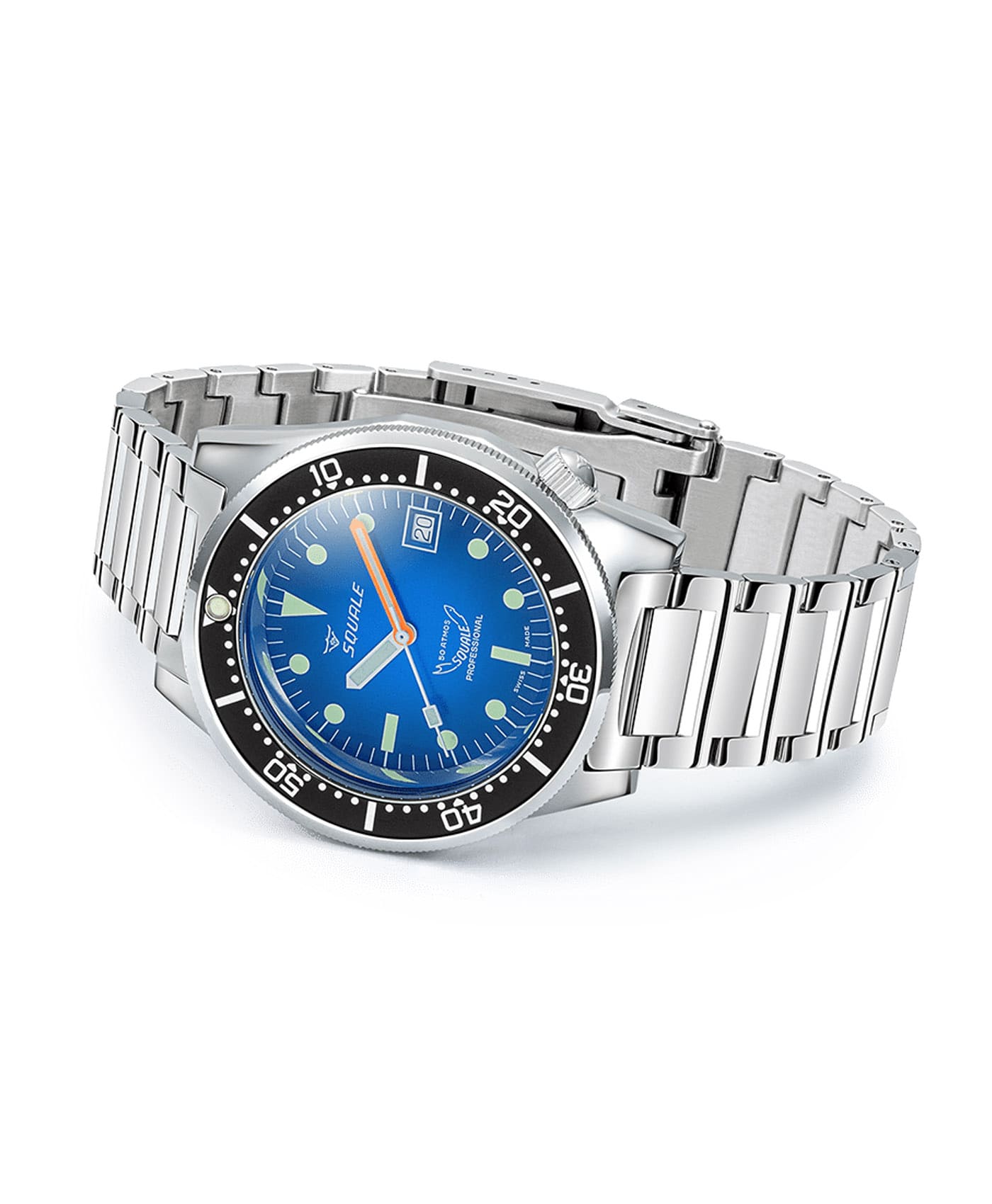 Squale - 1521 Blue Ray - Polished - Bracelet - 1521PROFD.SQ20L - 2-min