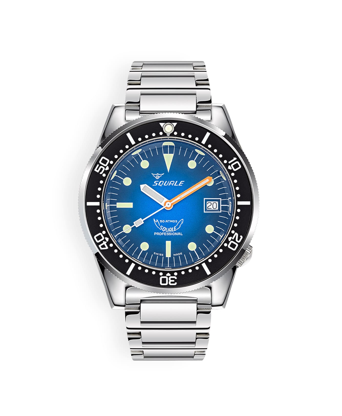 ビスクド―ル ブリュ Squale - 1521 Blue Ray - Polished - Bracelet - 1521PROFD.SQ20L
