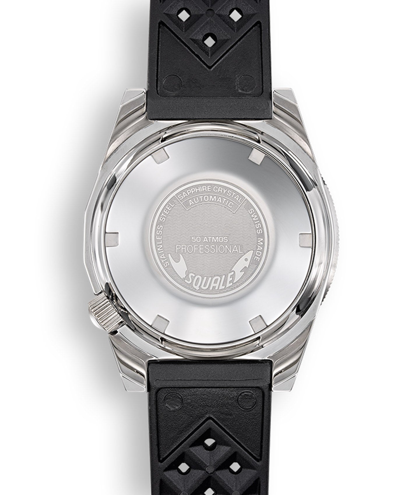 Squale - 1521 Full Luminous Militaire Rubber - 1521FUMIWT.HT-case back