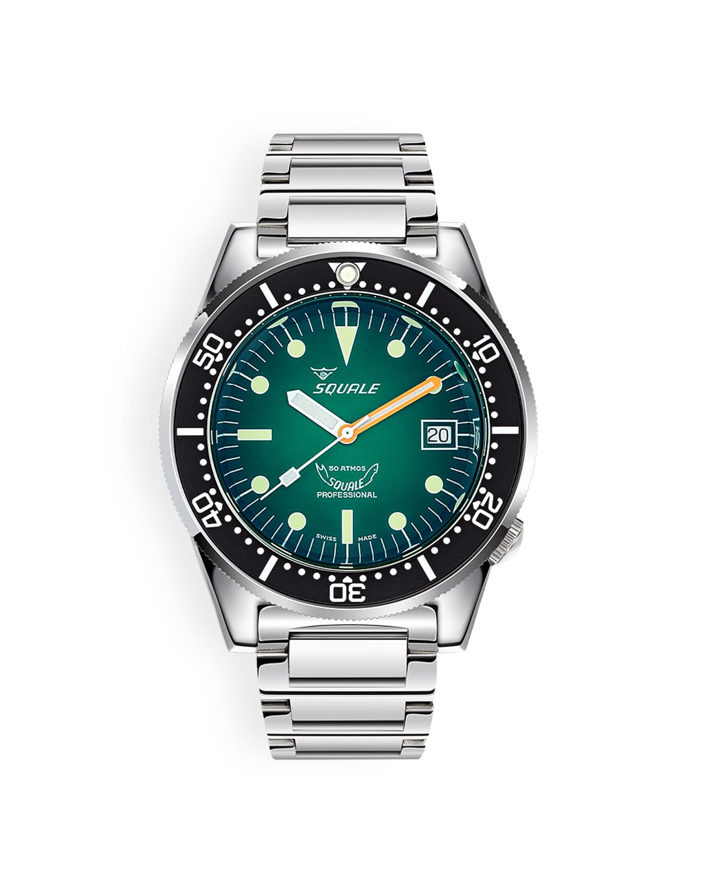 Squale - 1521 Green Ray - Polished - Bracelet - 1521PROFGR.SQ20L-min