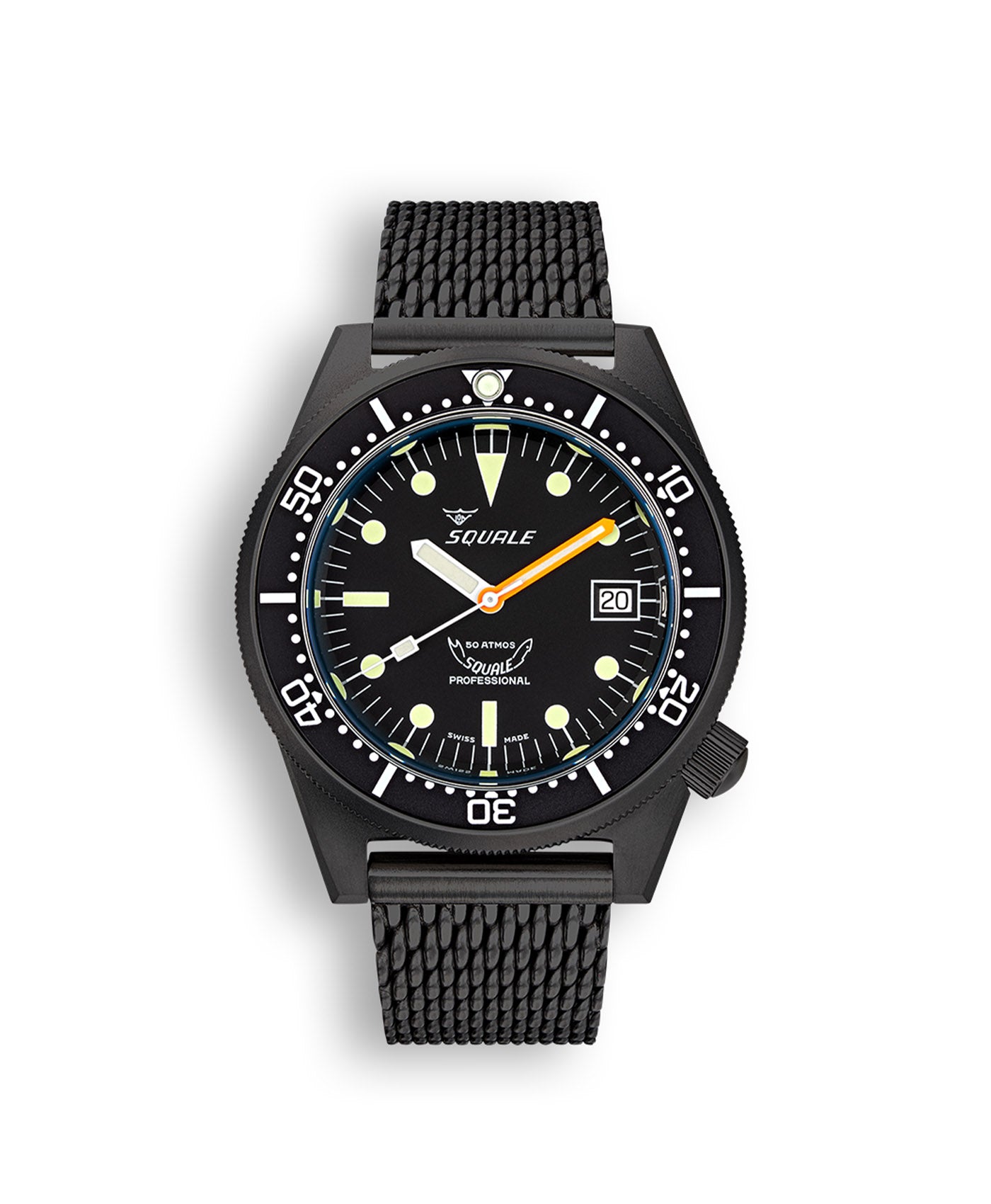 Squale - 1521 Series - Sandblasted PVD - Mesh Bracelet