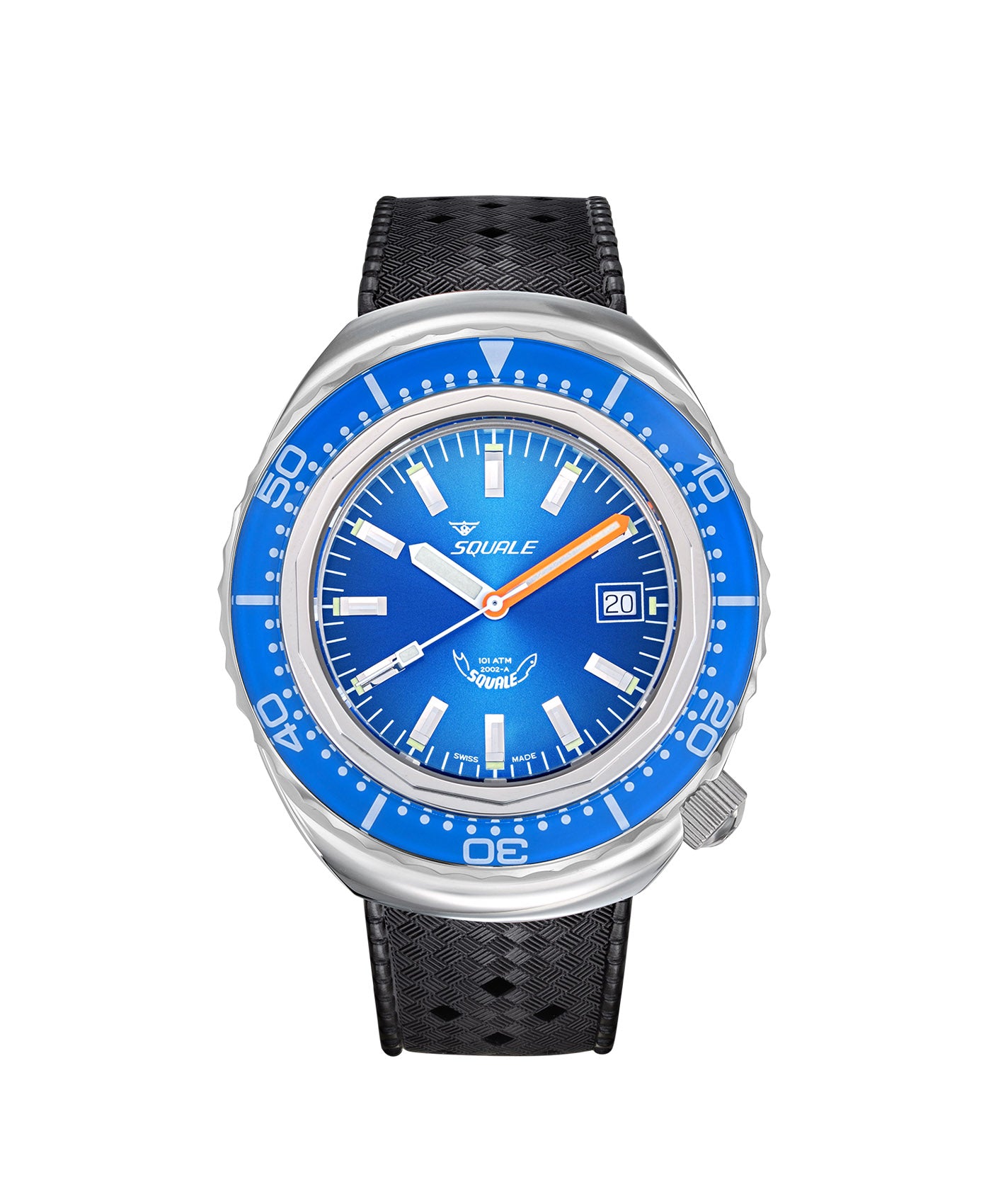 Squale - 2002 Series - 101 Atmos Polished Blue - Blue Dial