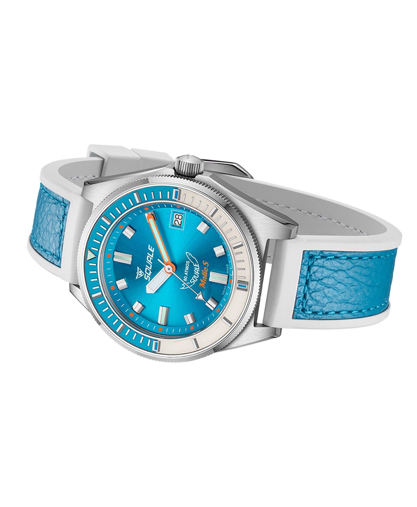 Squale - Matic S Light Blue - MATICLBWLB - HydroLeather Watch Strap-2