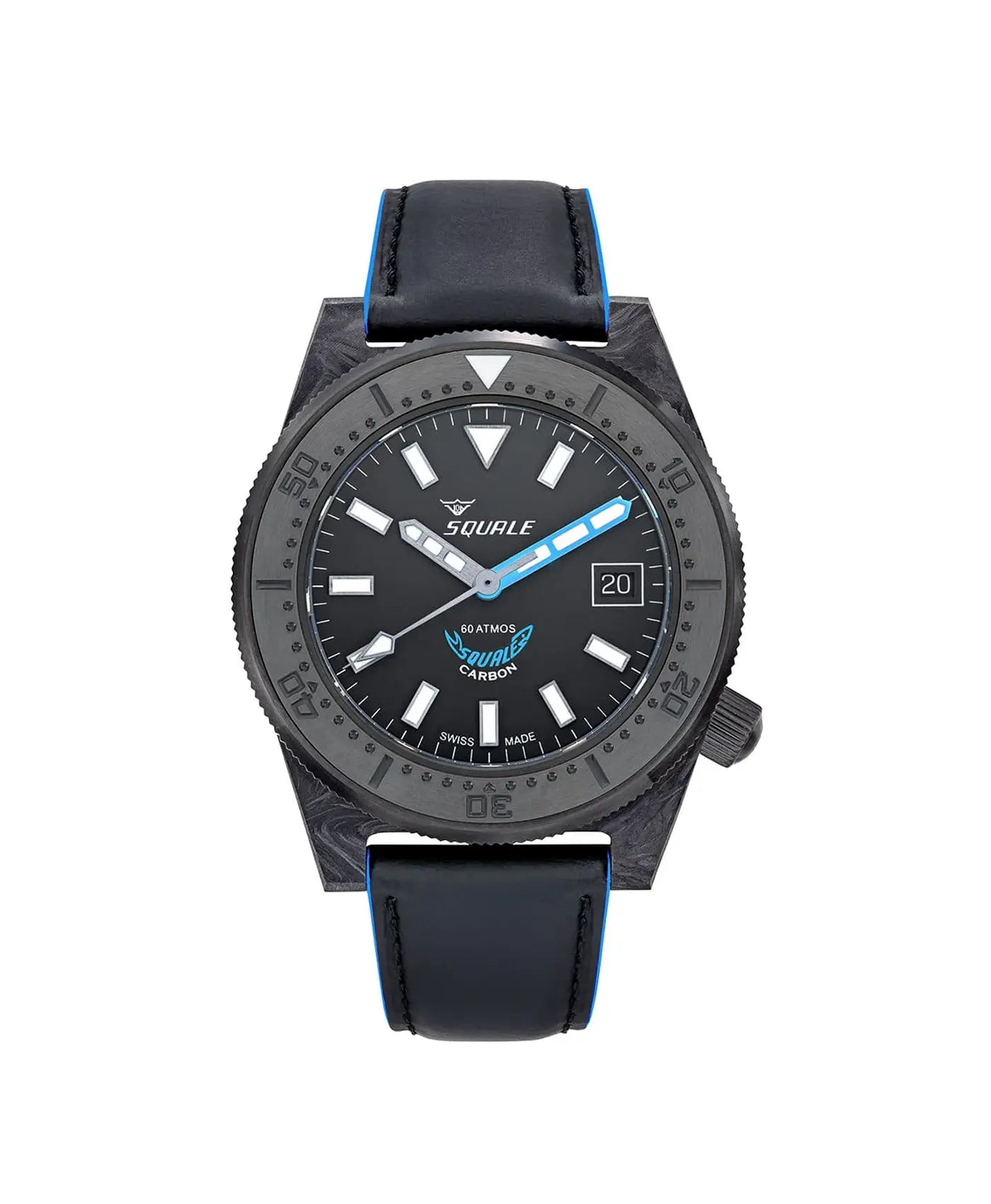 Squale - 60 ATM - T-183 Forged Carbon - Blue