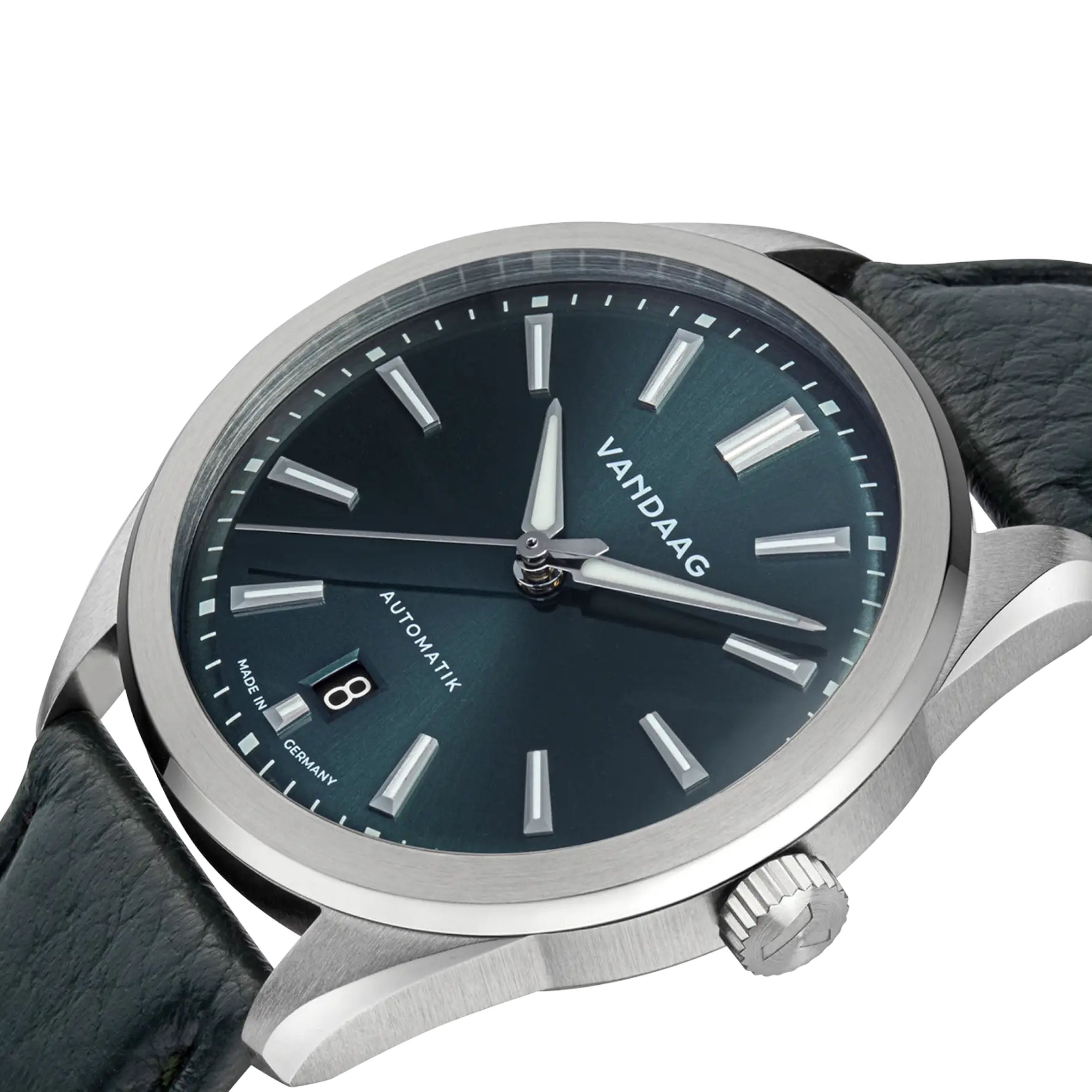 Vandaag - Baas - Harmonie - Leather Bracelet - Green Date - close up