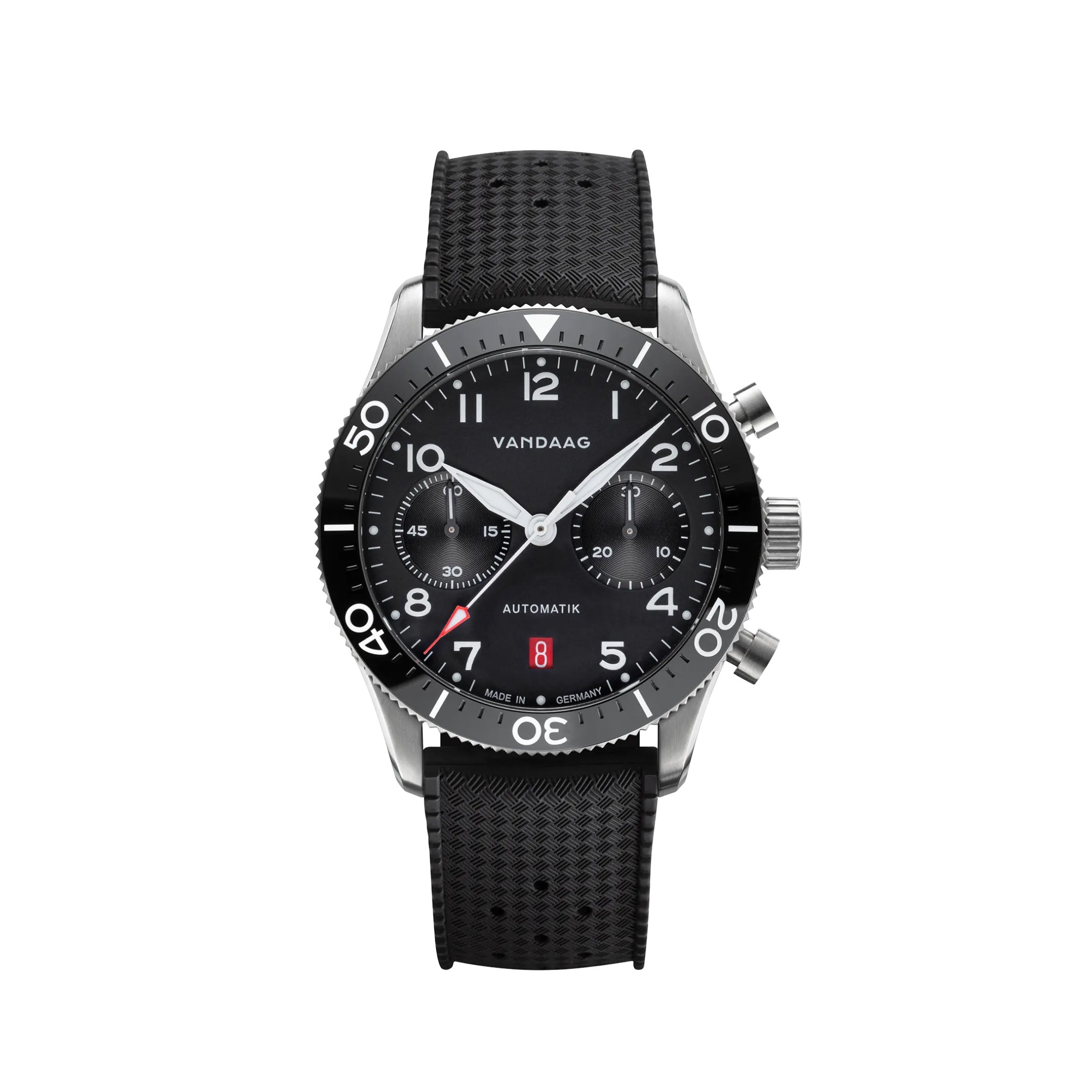 Vandaag - Schallmauer Automatik - Black - Black Rubber Strap