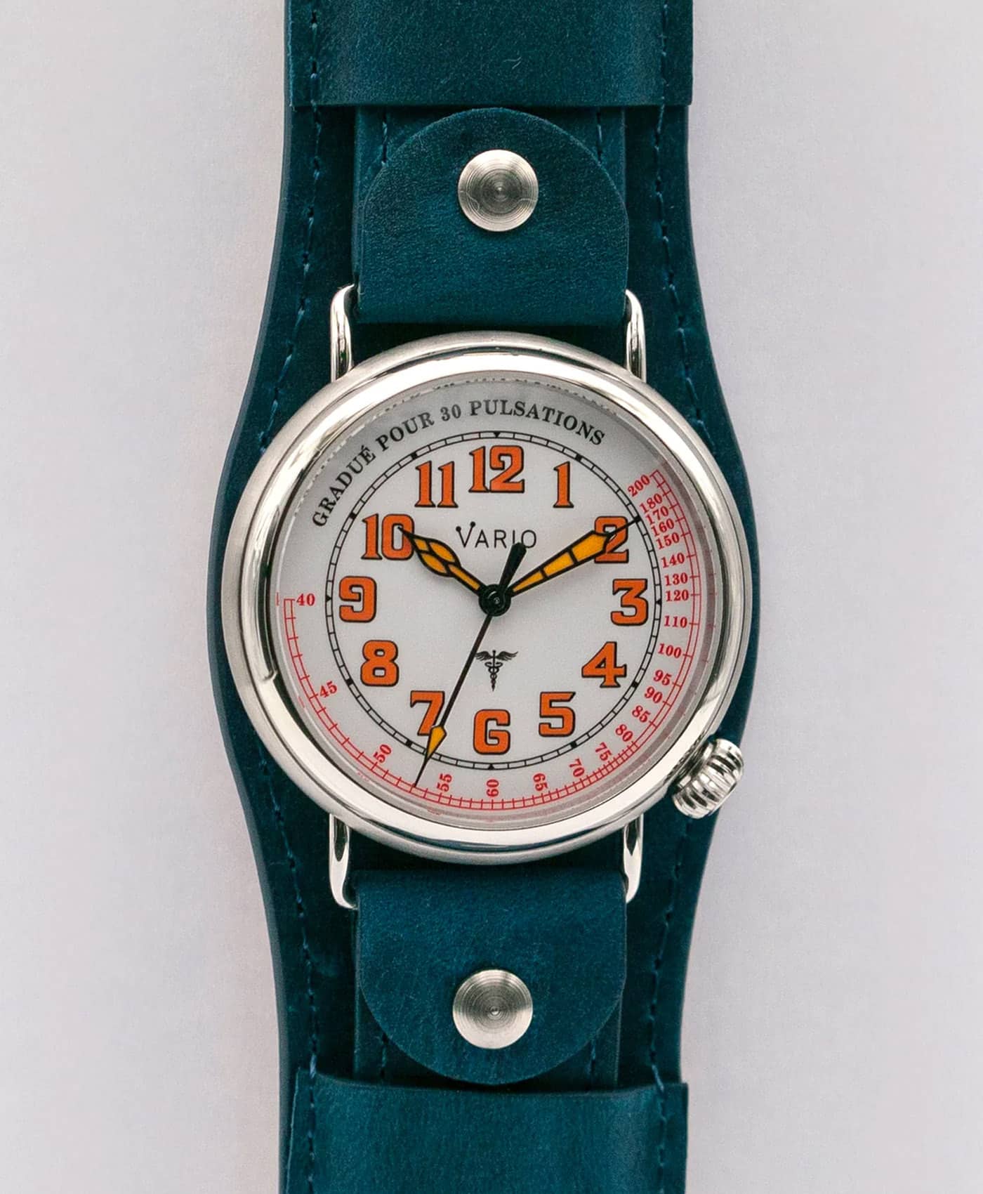 Vario - 1918 Medic - White Dial with Orange Lume - Forest Green