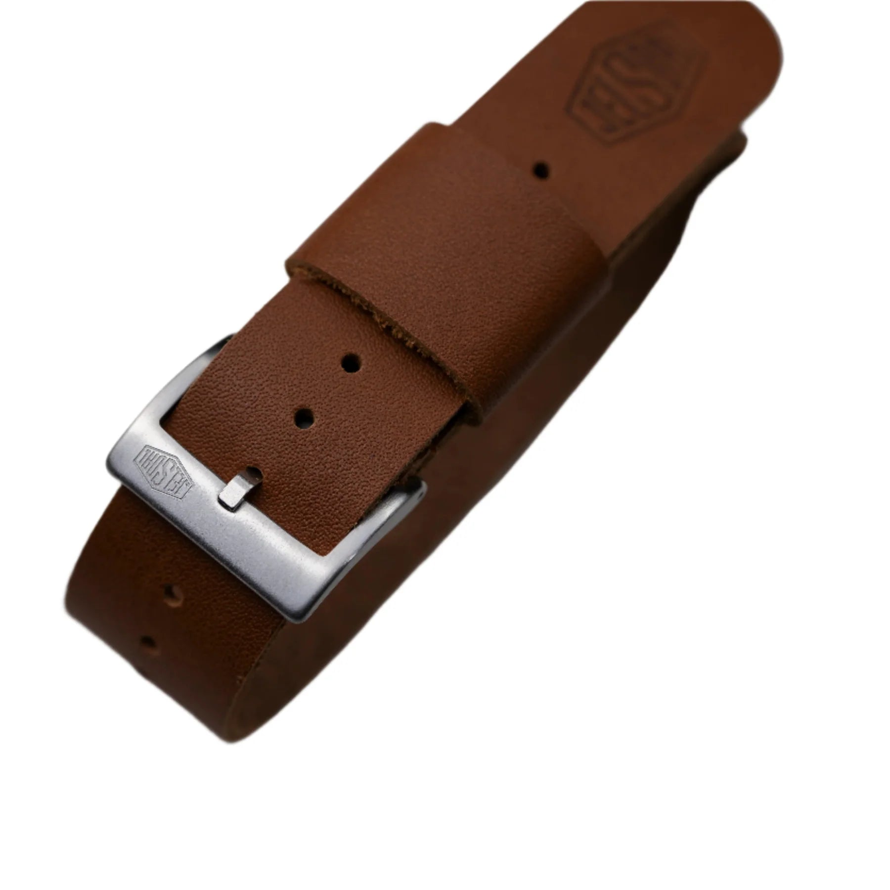 VintageMilitarySinglePassLeatherWatchStrap_Browntop_1800x1800