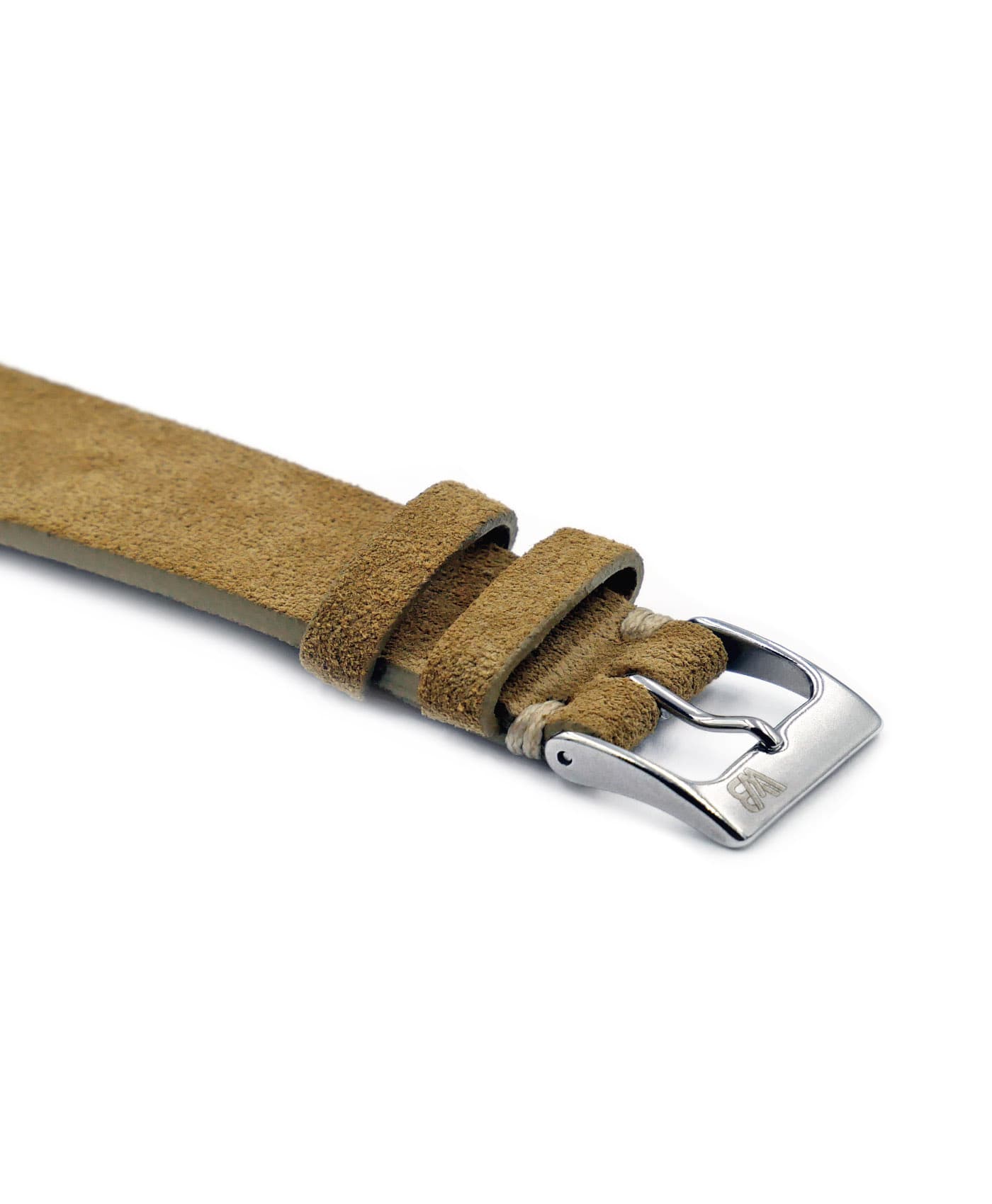 WB original premium suede watch strap beige side buckle