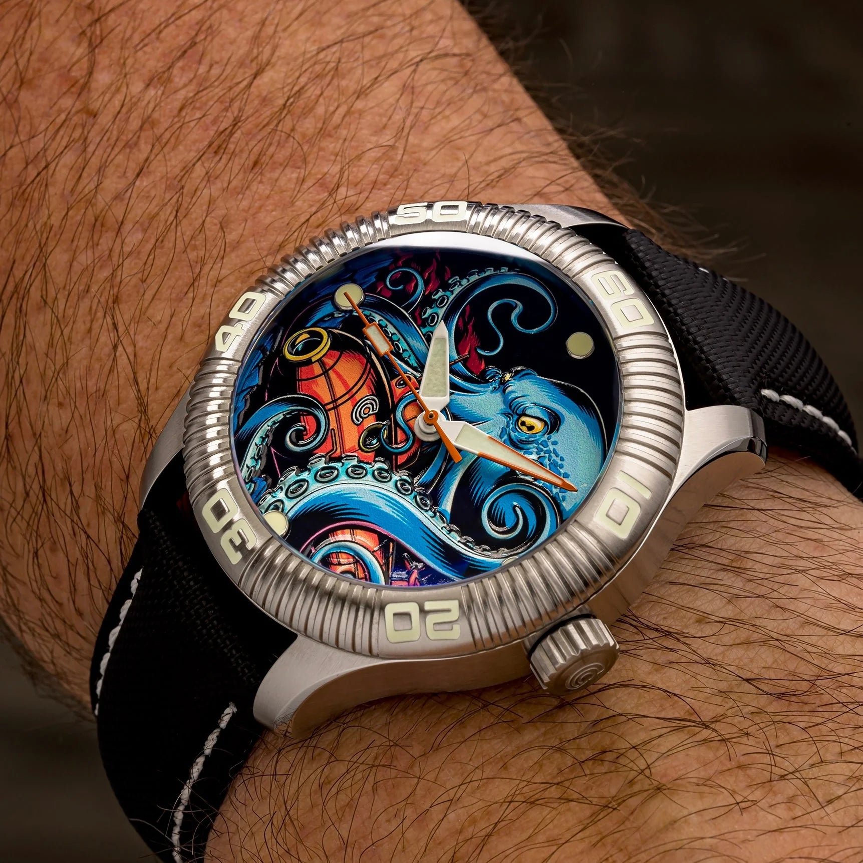 Ocean Crawler - Crawler One - Ceramic-Enamel Dial - Kraken’s Wrath - (Pre-Order: 07/2026)