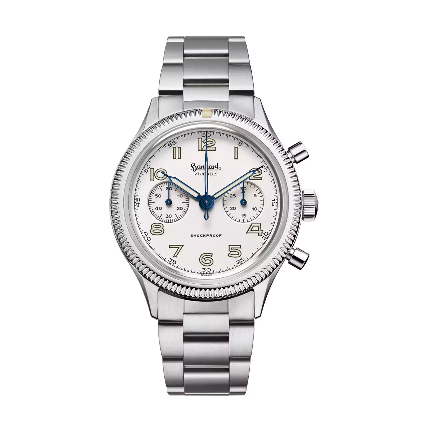 Hanhart - 417 ES Moby Dick - 42 mm - Stainless Steel Bracelet