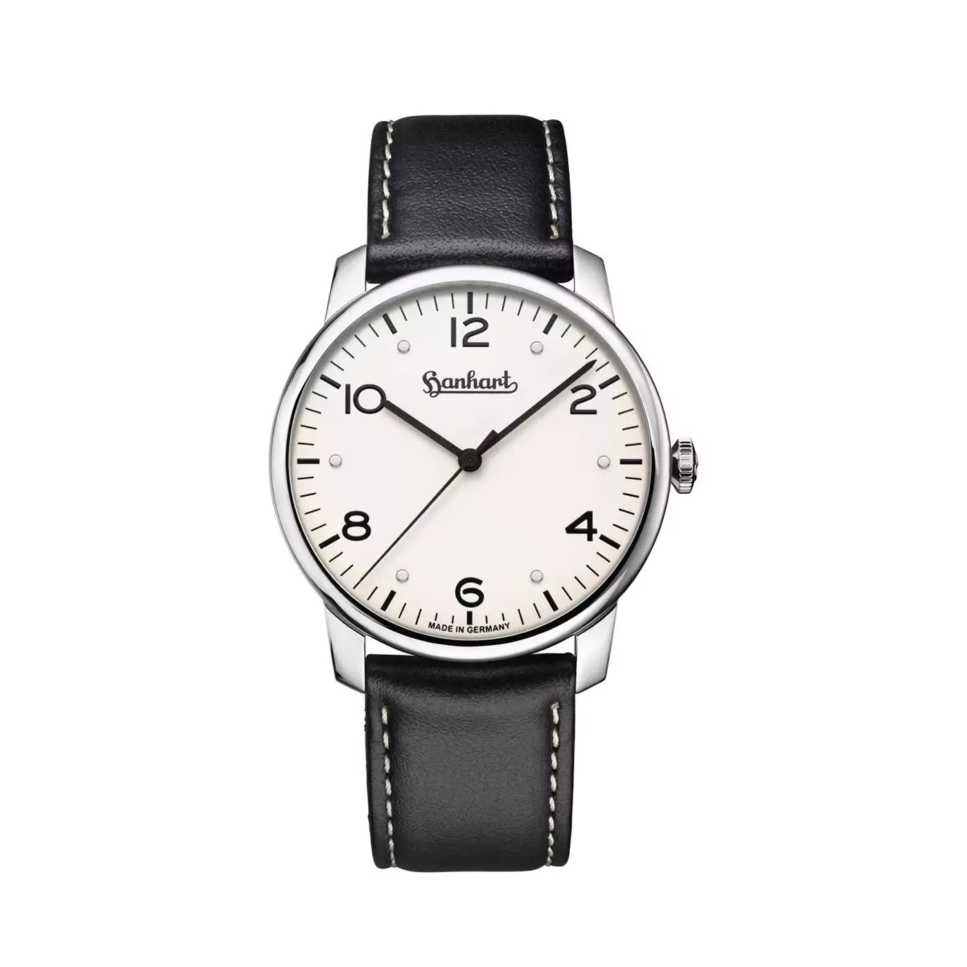 hanhart-pioneer-silva-white-385-mm-black-leather-bracelet