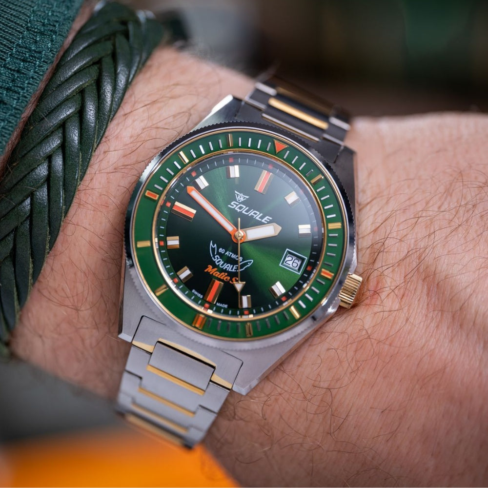 Squale - Matic S - Green Two Tone - Steel Bracelet - MATICGGRGR.SSBI