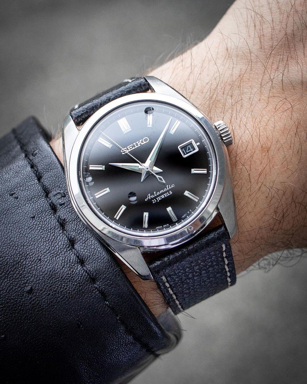 seiko sarb033 watchbandit textured calfskin strap by watch_gilles