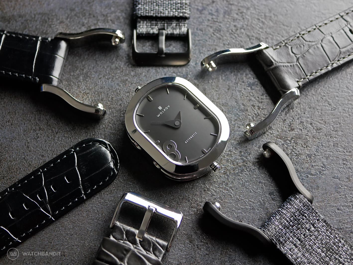 Wolkov watches Black different Straps