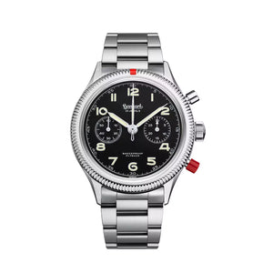 Hanhart - 417 ES Heritage Flyback - 42 mm - Stainless Steel Bracelet