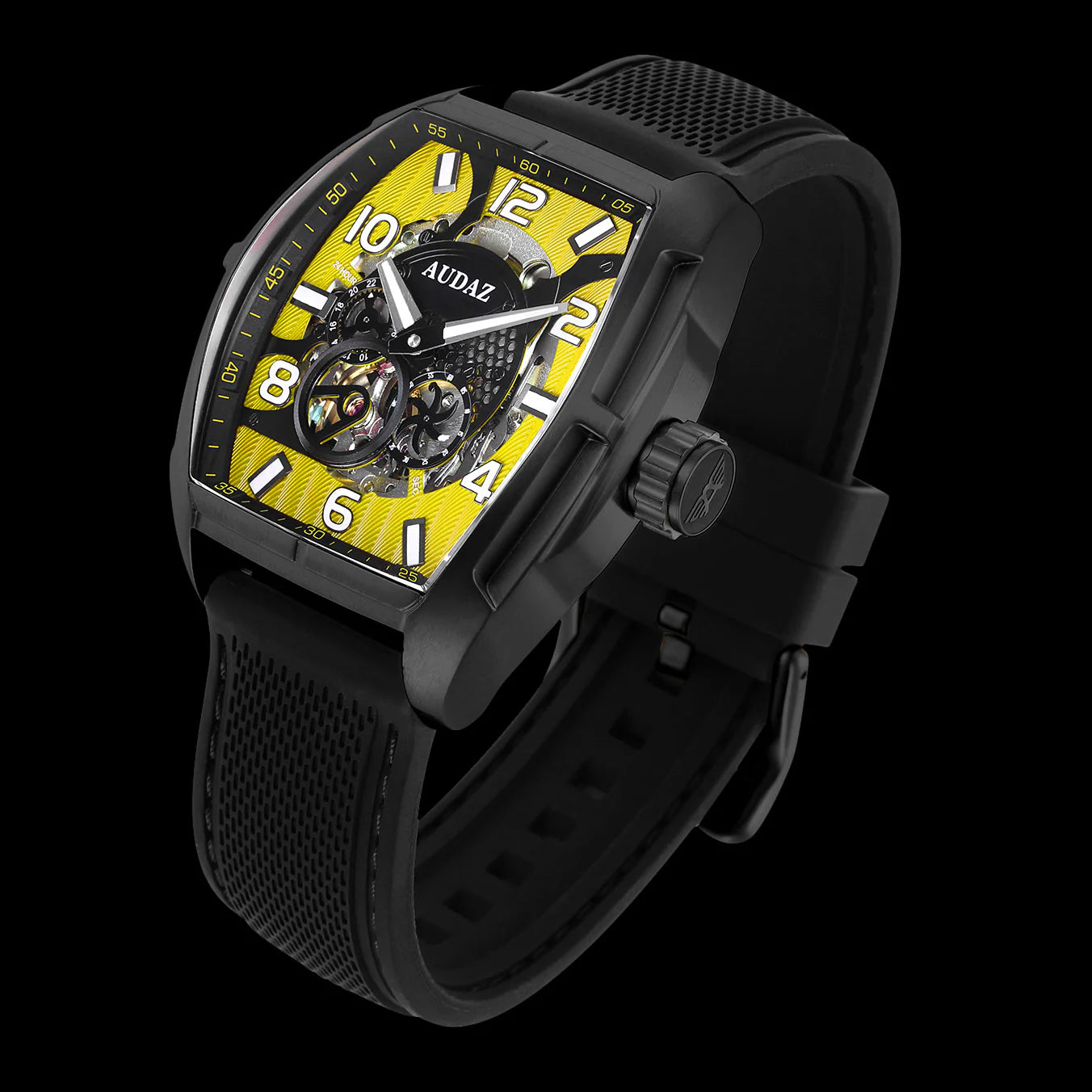 Audaz black and yellow watch