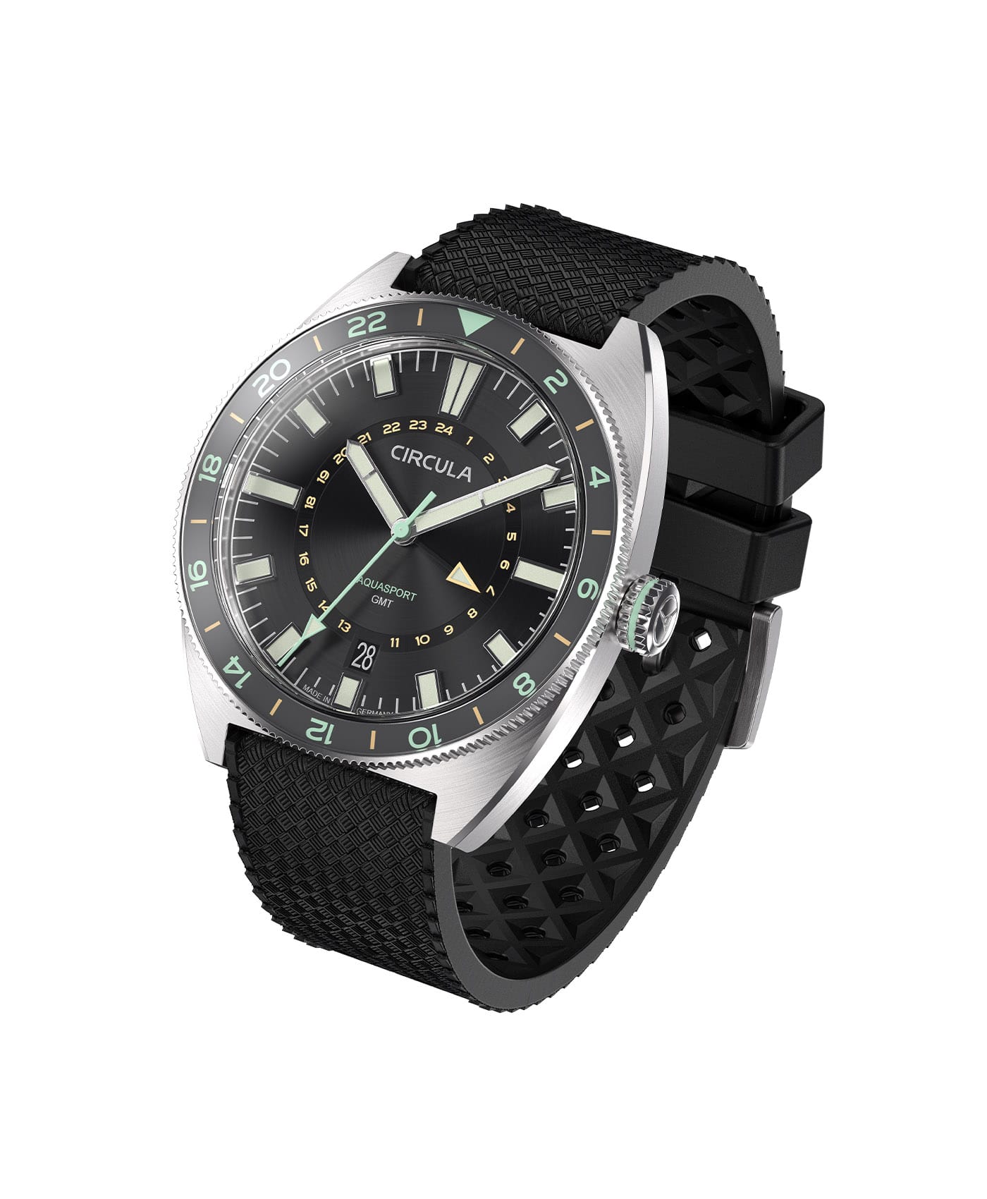 Circula - AquaSport GMT - Anthracite -rubber-view-min