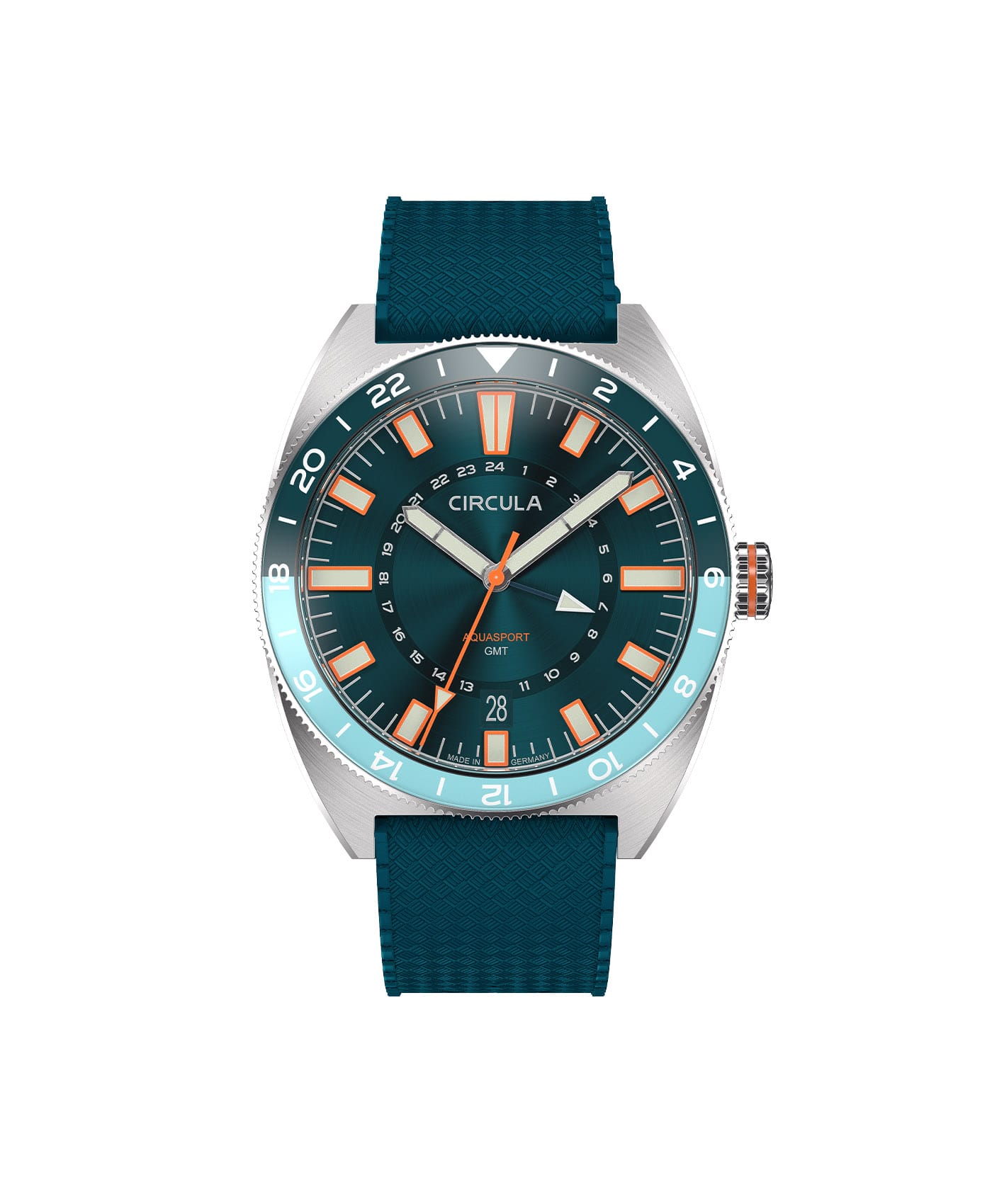 Circula - AquaSport GMT - Blue - Rubber-min