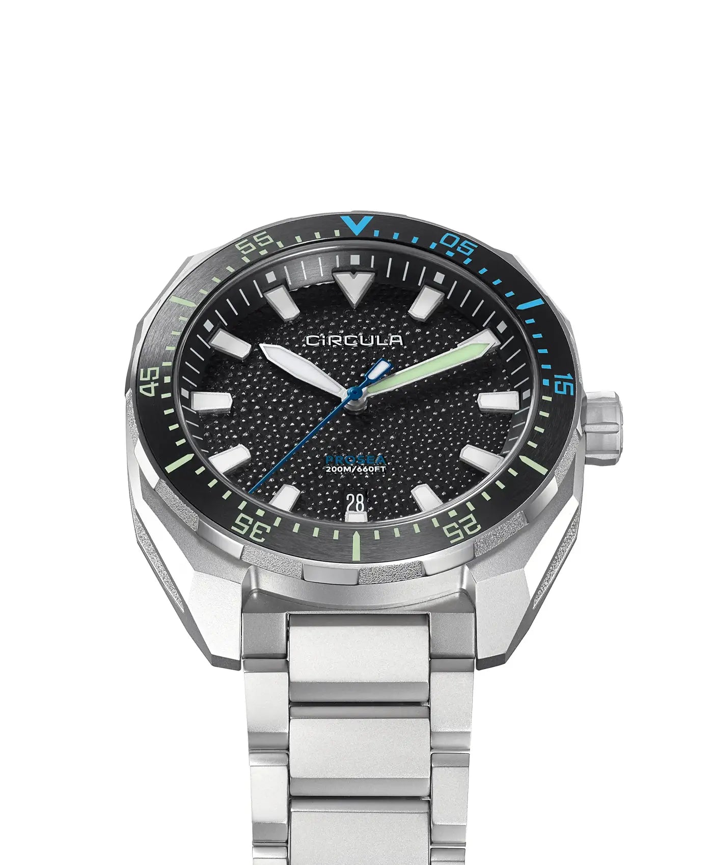 Circula - ProSea Black - metal bracelet - tilted